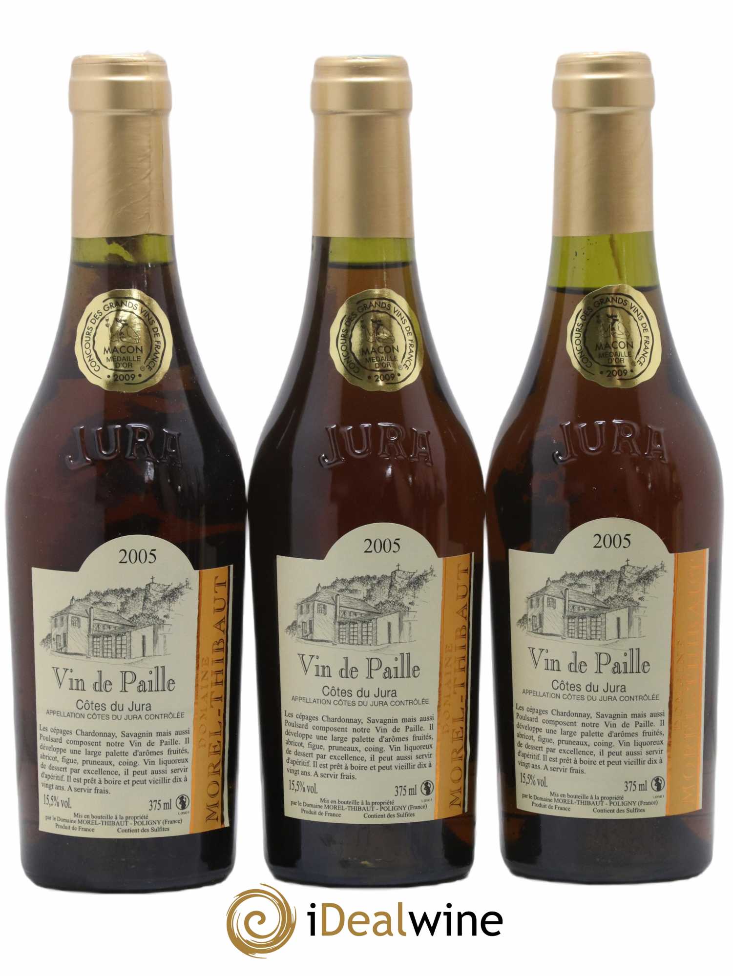 Côtes du Jura Vin de Paille Domaine Morel Thibault 2005 - Posten von 6 Demi-Flaschen - 2
