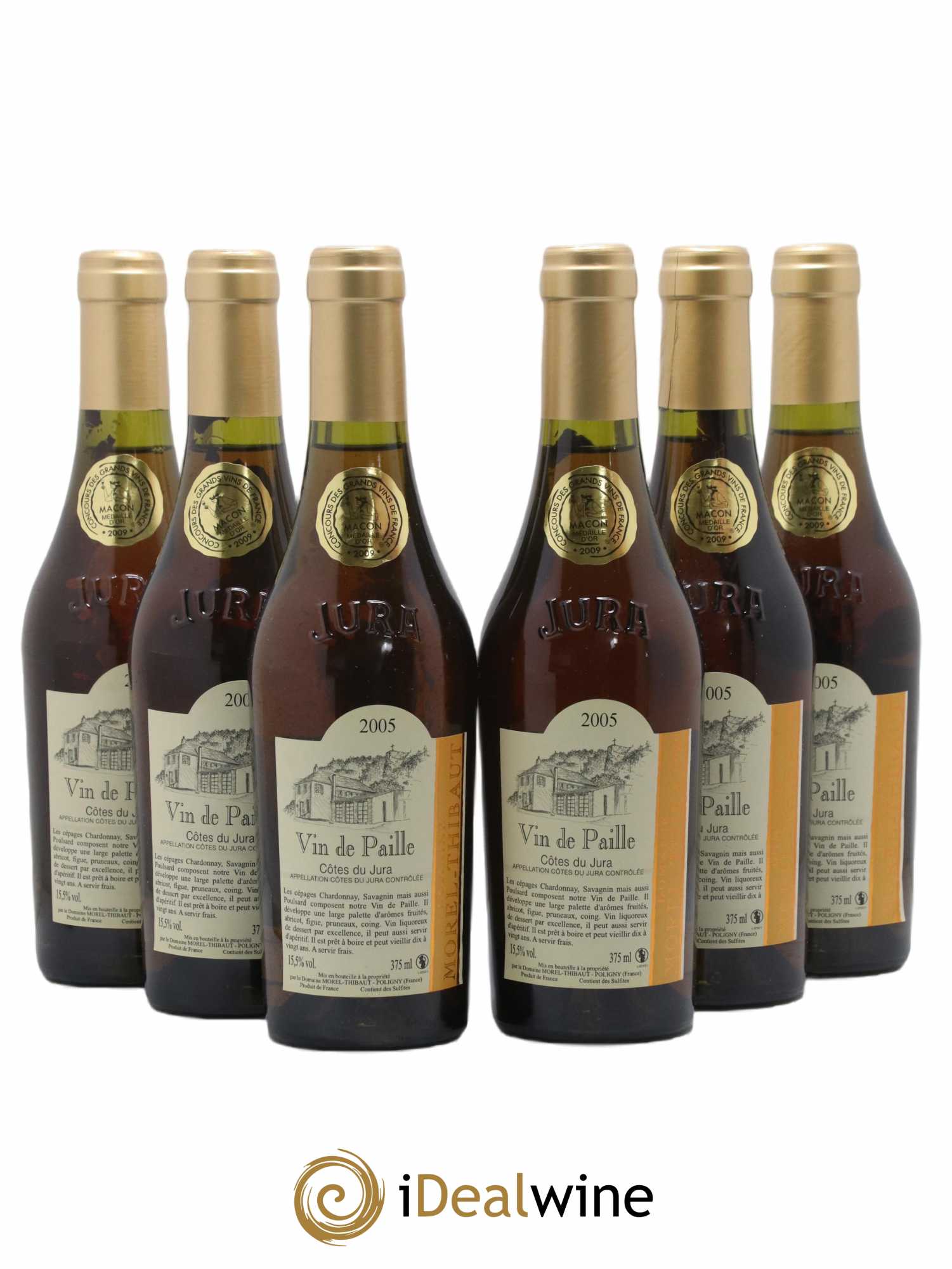 Côtes du Jura Vin de Paille Domaine Morel Thibault 2005 - Posten von 6 Demi-Flaschen - 0