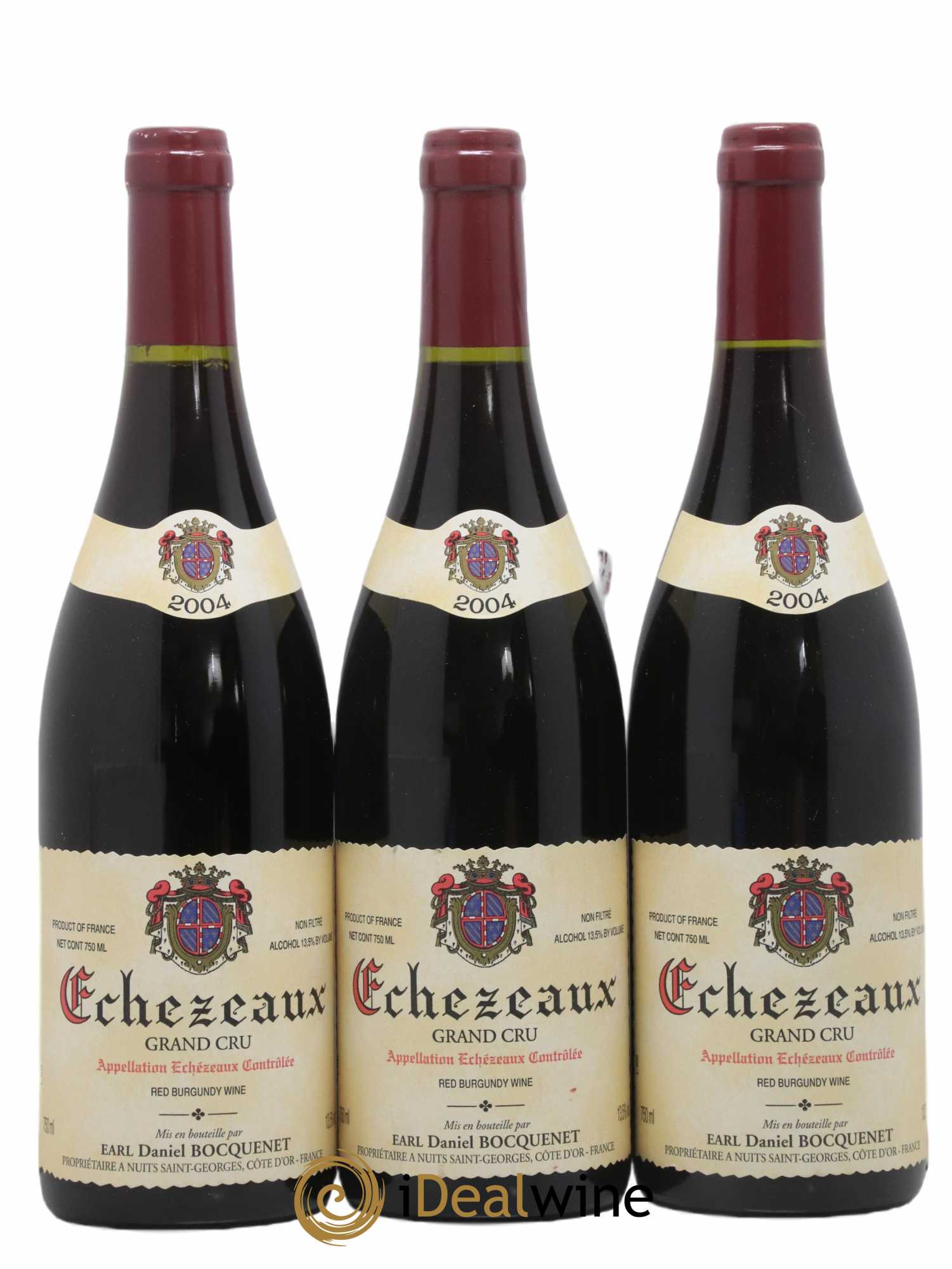 Echezeaux Grand Cru Daniel Bocquenet 2004 - Lot de 3 bouteilles - 0