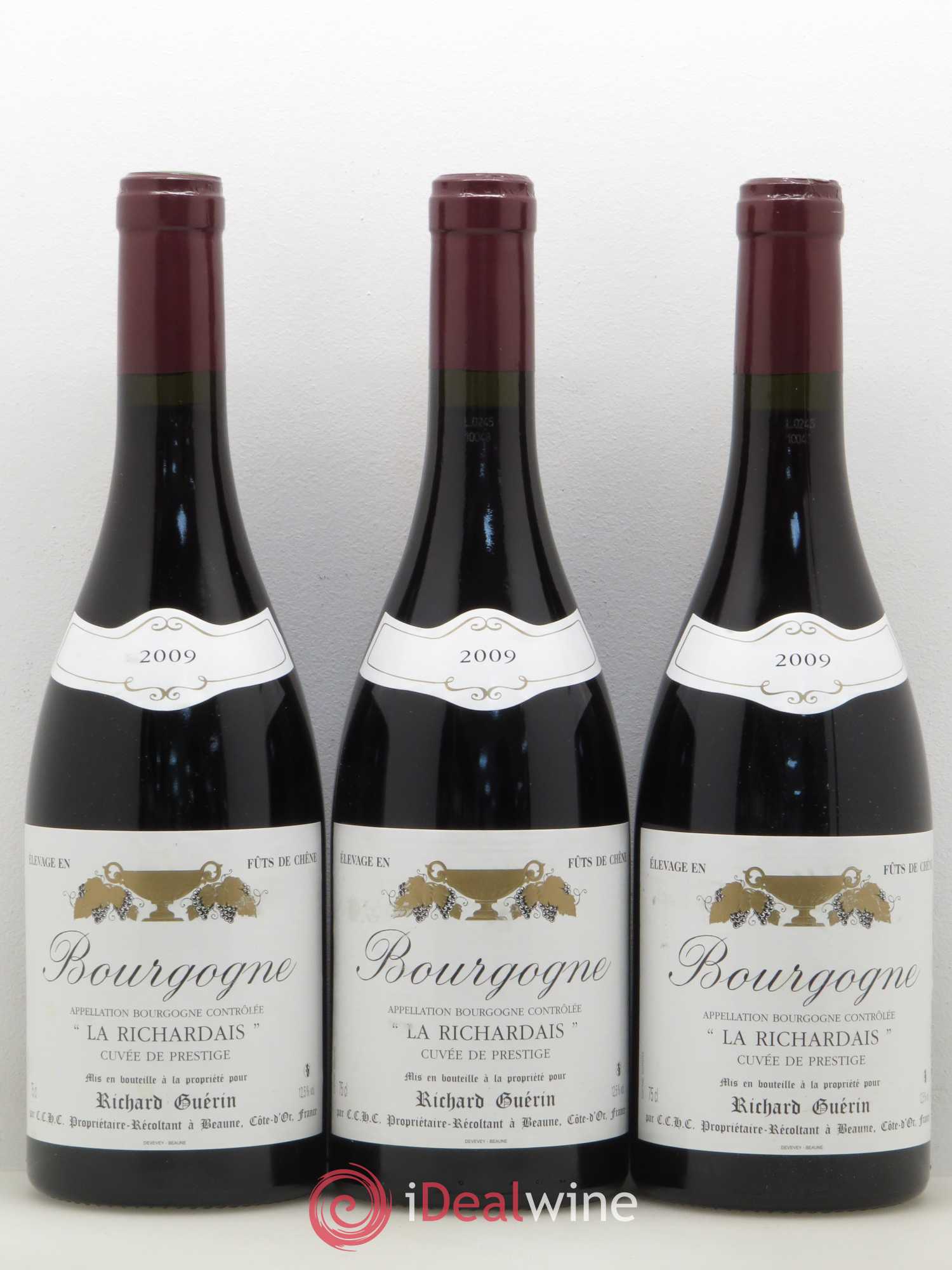 Bourgogne La Richardais Cuvée de Prestige Richard Guérin 2009 - Lot de 5 bouteilles - 1