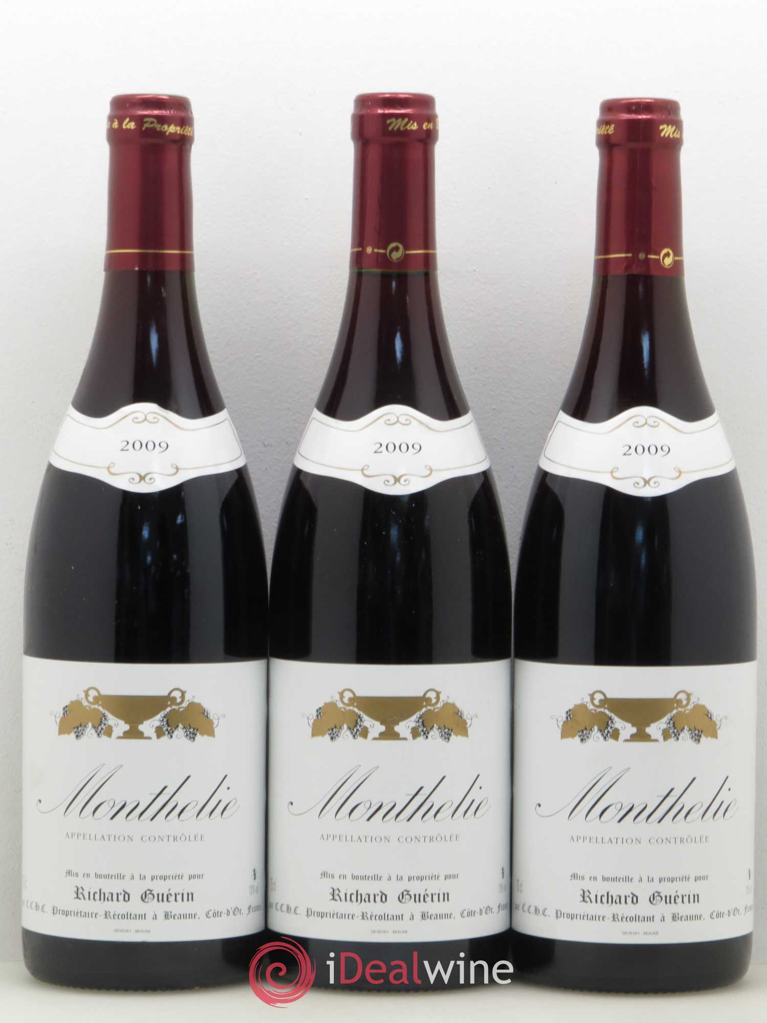Monthélie Richard Guérin 2009 - Lot de 5 bouteilles - 1