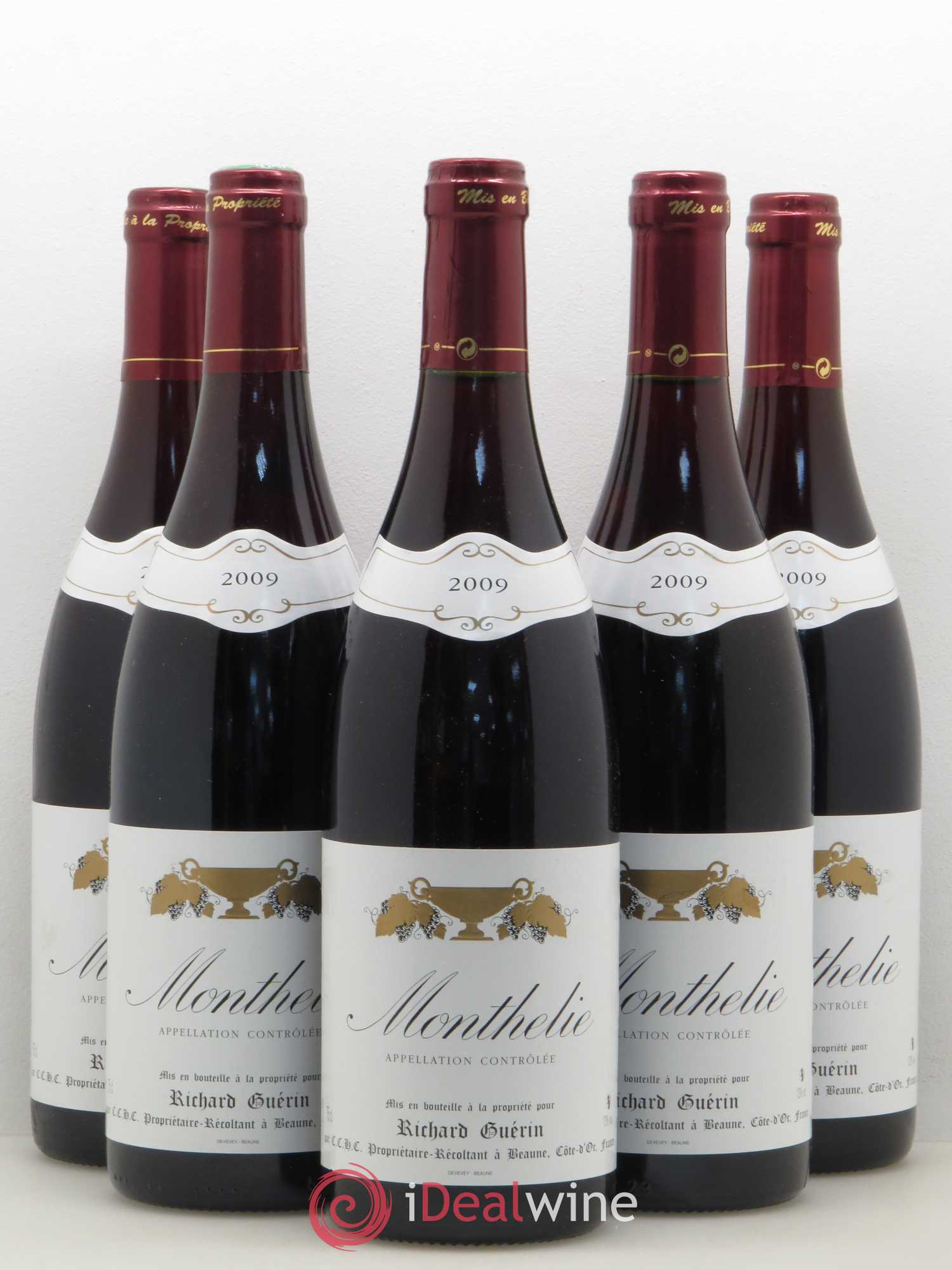 Monthélie Richard Guérin 2009 - Lot de 5 bouteilles - 0