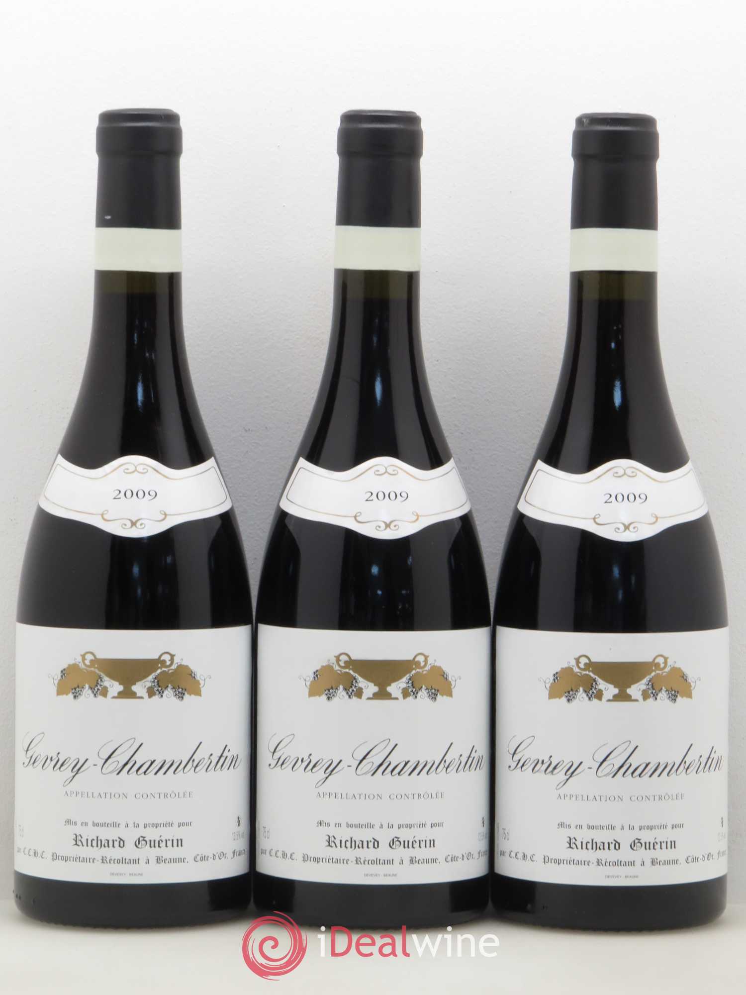Gevrey-Chambertin Richard Guérin 2009 - Lot de 3 bouteilles - 0