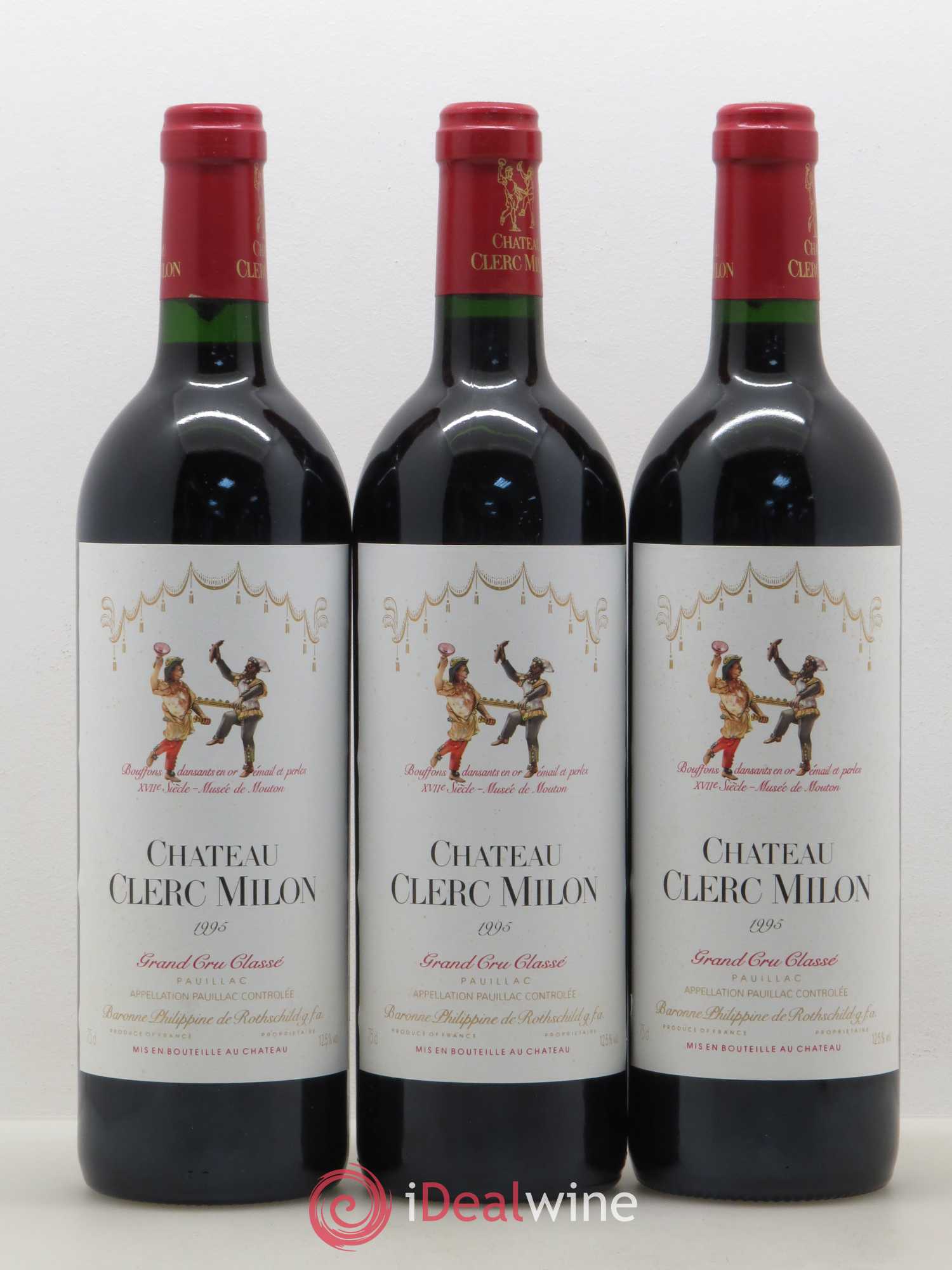 Château Clerc Milon 5ème Grand Cru Classé 1995 - Lot de 12 bouteilles - 1