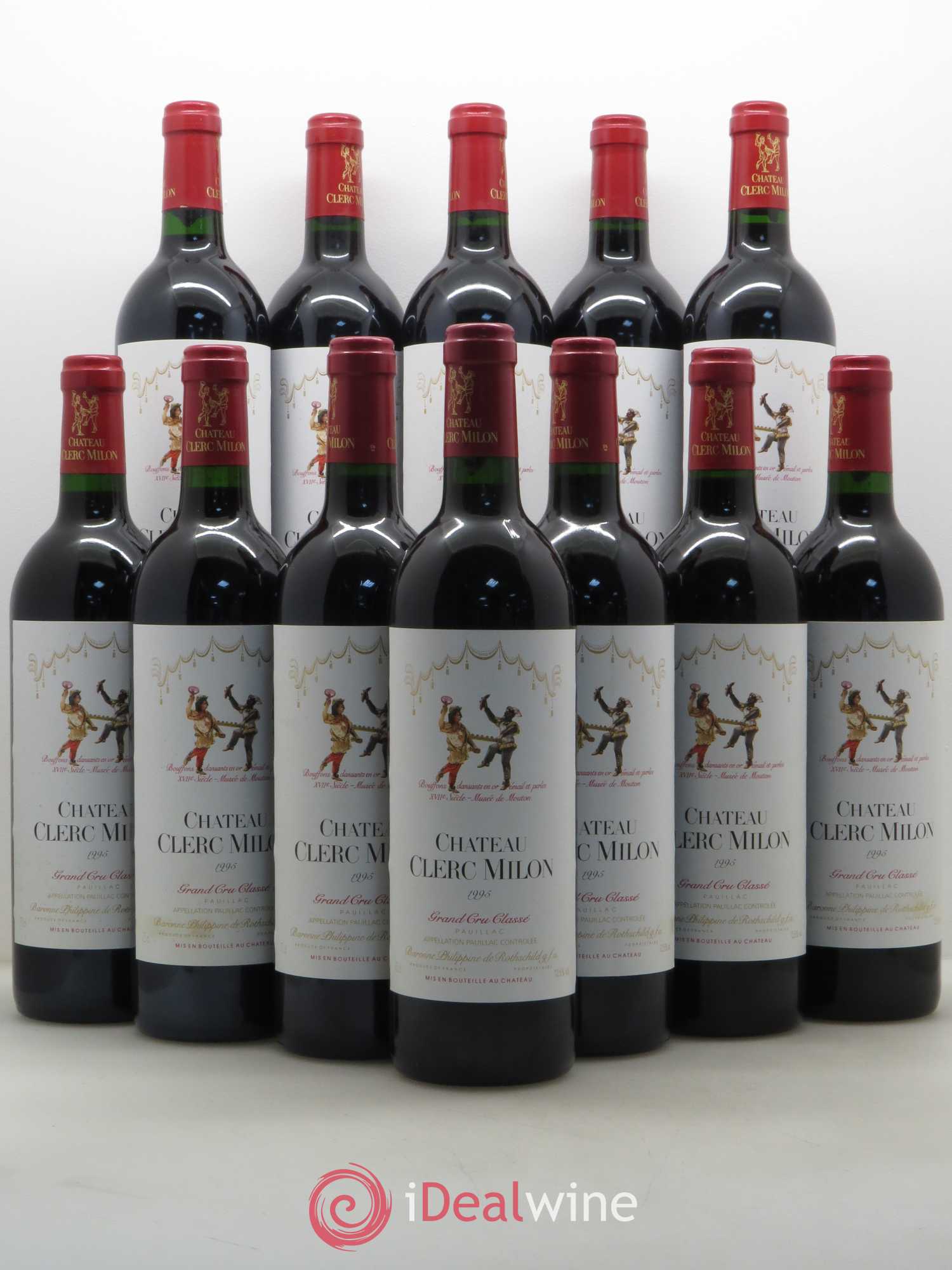 Château Clerc Milon 5ème Grand Cru Classé 1995 - Lot de 12 bouteilles - 0