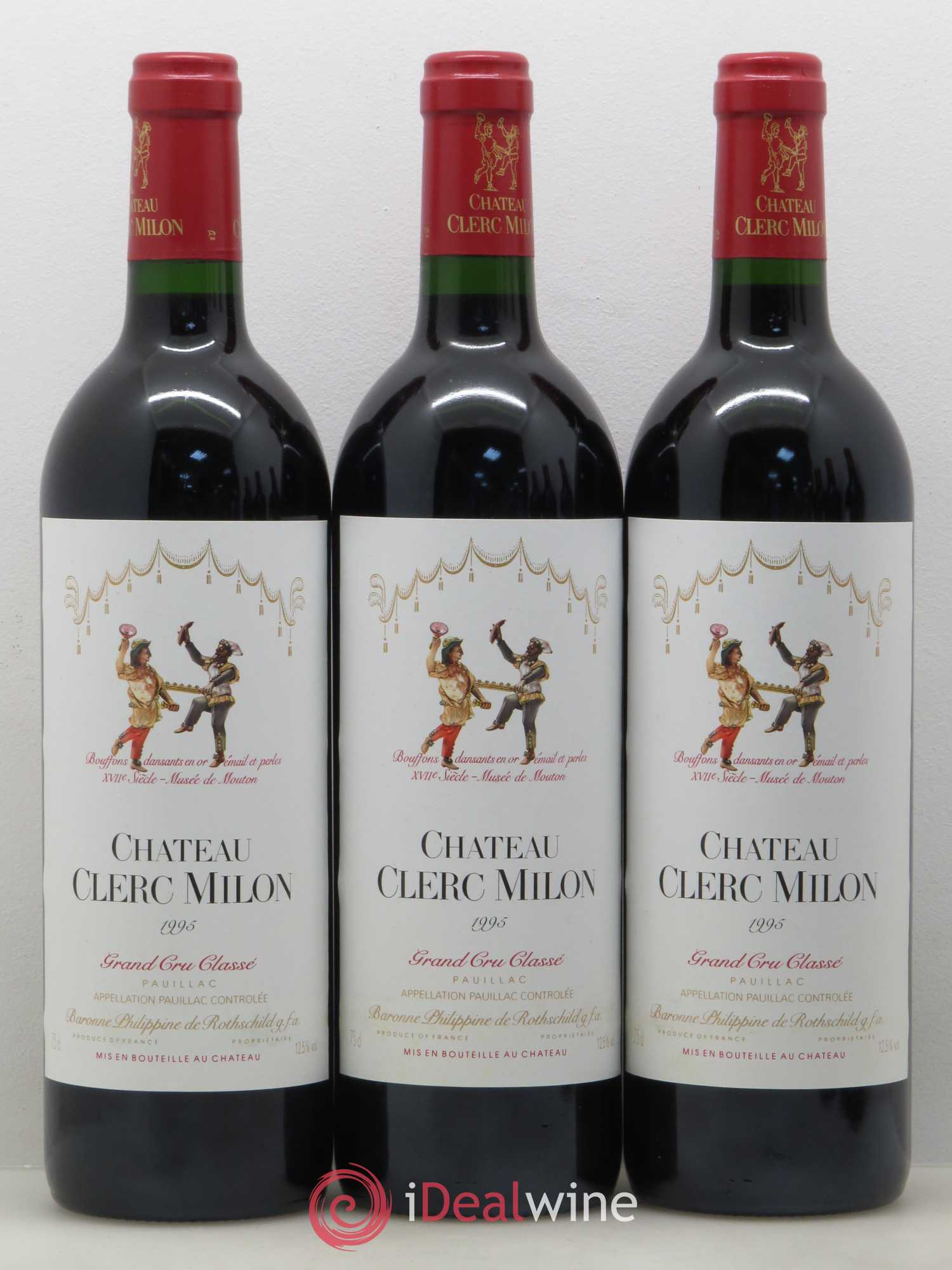 Château Clerc Milon 5ème Grand Cru Classé 1995 - Lot de 6 bouteilles - 1