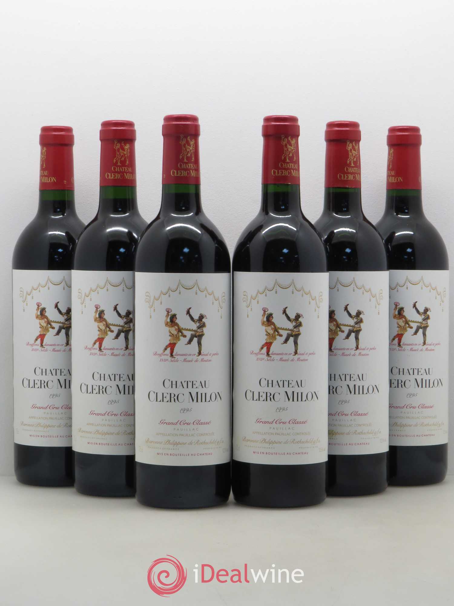 Château Clerc Milon 5ème Grand Cru Classé 1995 - Lot de 6 bouteilles - 0