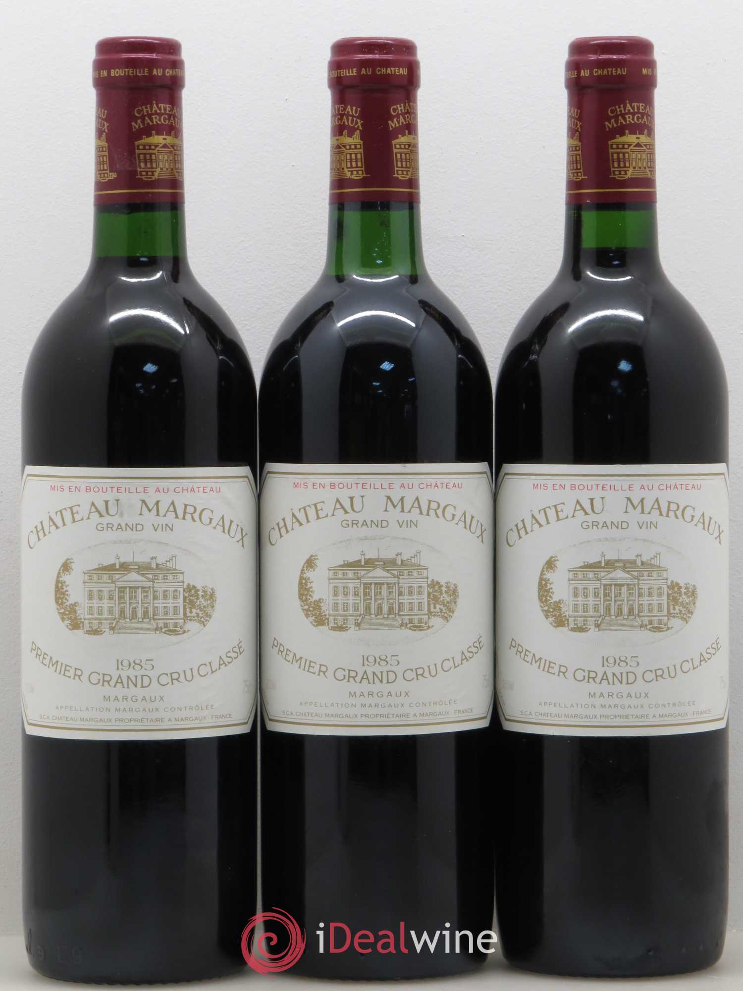 Château Margaux 1er Grand Cru Classé 1985 - Lot de 3 bouteilles - 0