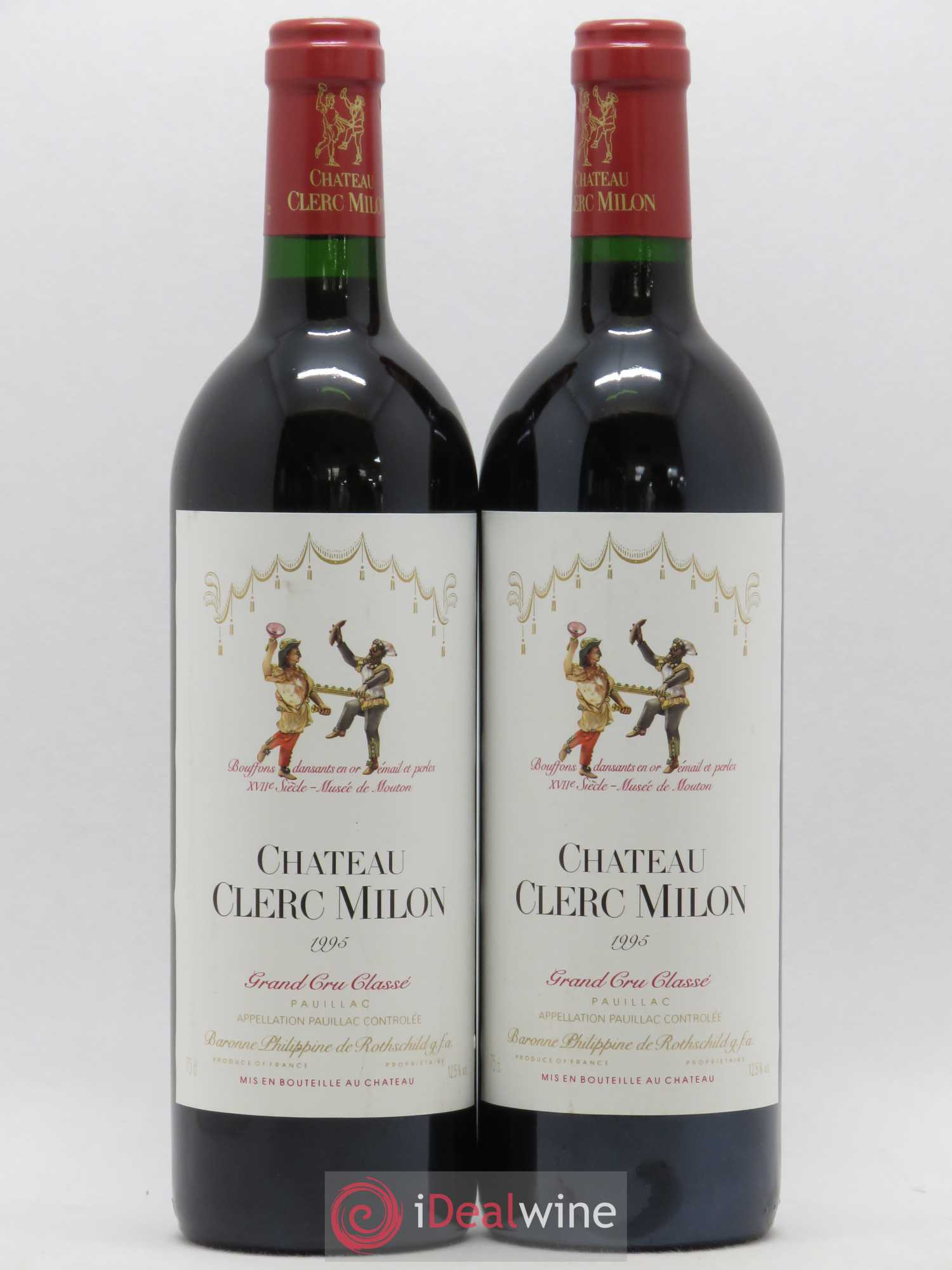 Château Clerc Milon 5ème Grand Cru Classé 1995 - Lot de 2 bouteilles - 0