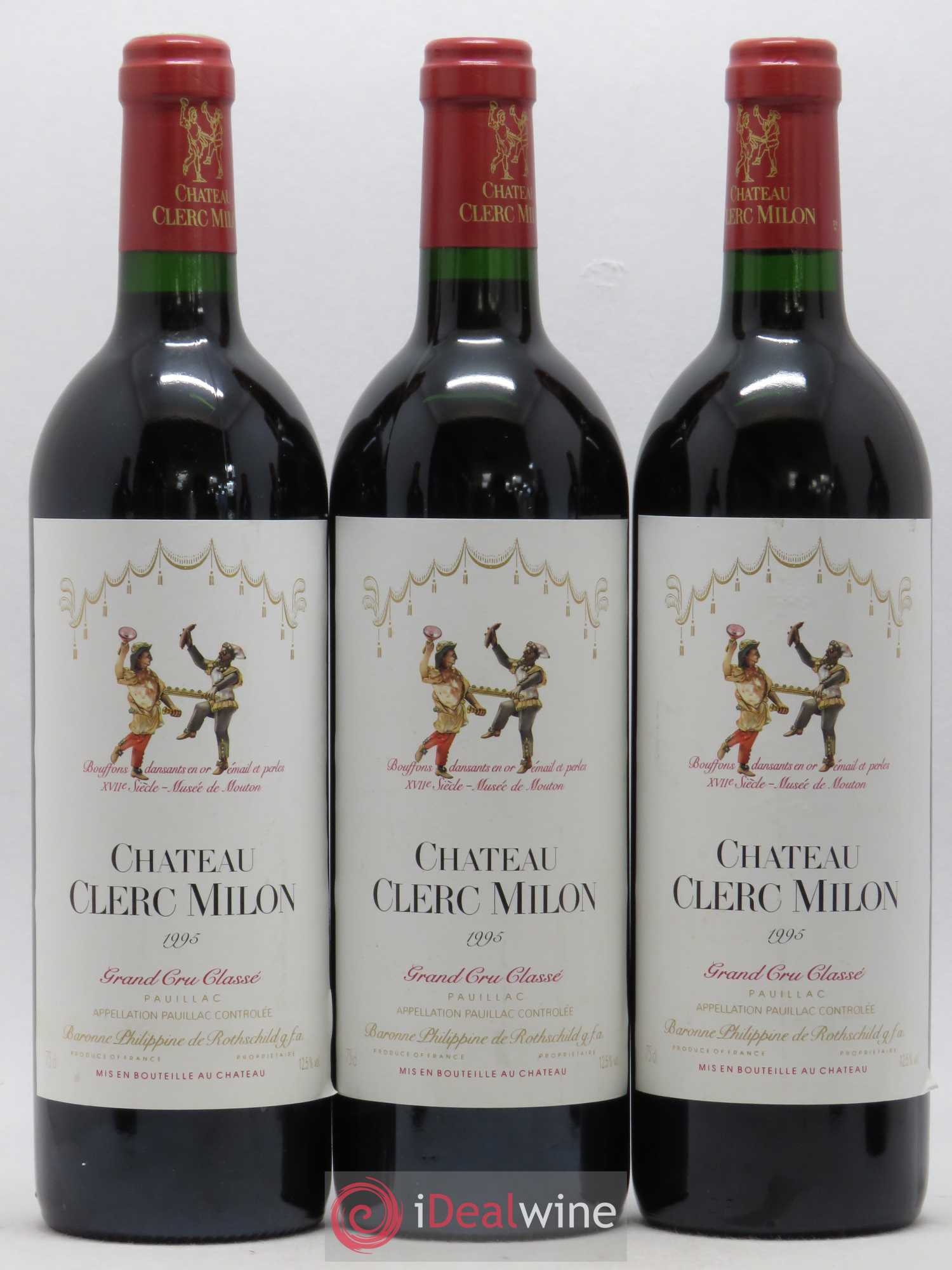 Château Clerc Milon 5ème Grand Cru Classé 1995 - Posten von 6 Flaschen - 1