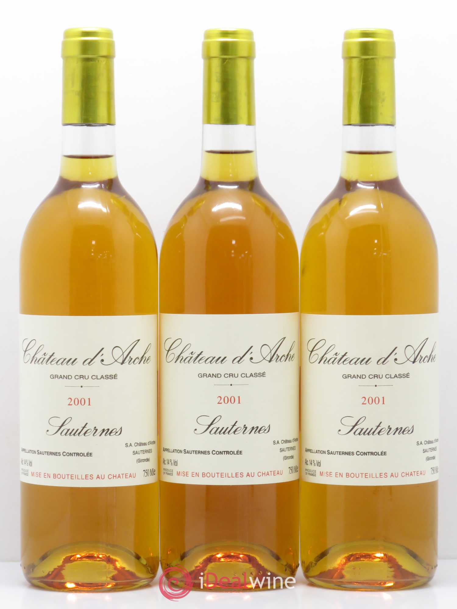 Château d' Arche 2ème Grand Cru Classé 2001 - Lot of 12 bottles - 1