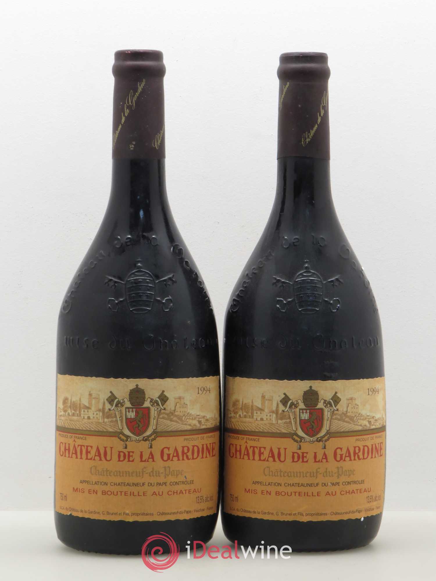 Châteauneuf-du-Pape Château de La Gardine Famille Brunel 1994 - Lot de 2 bouteilles - 0