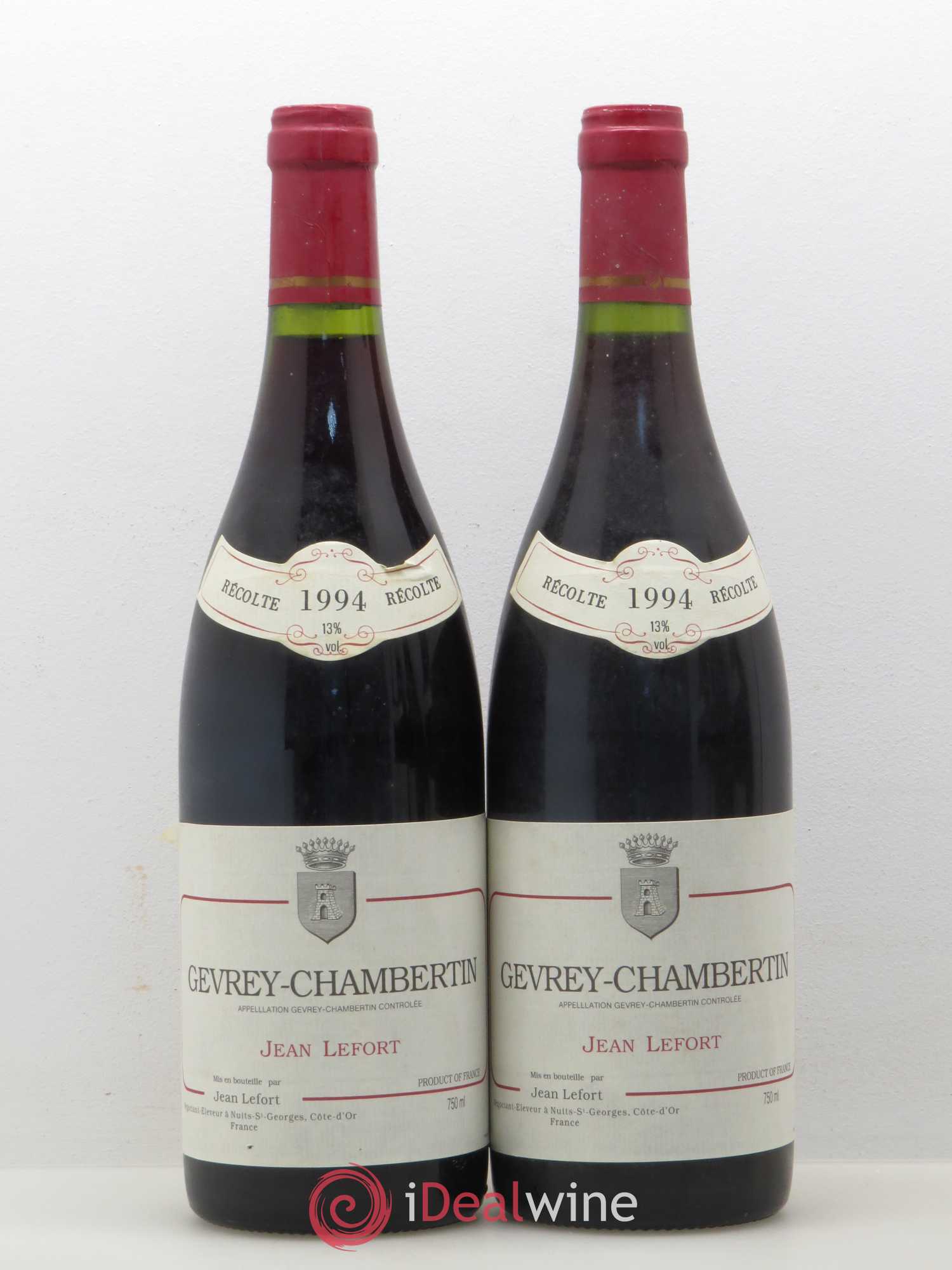 Gevrey-Chambertin Jean Lefort 1994 - Lot de 5 bouteilles - 2