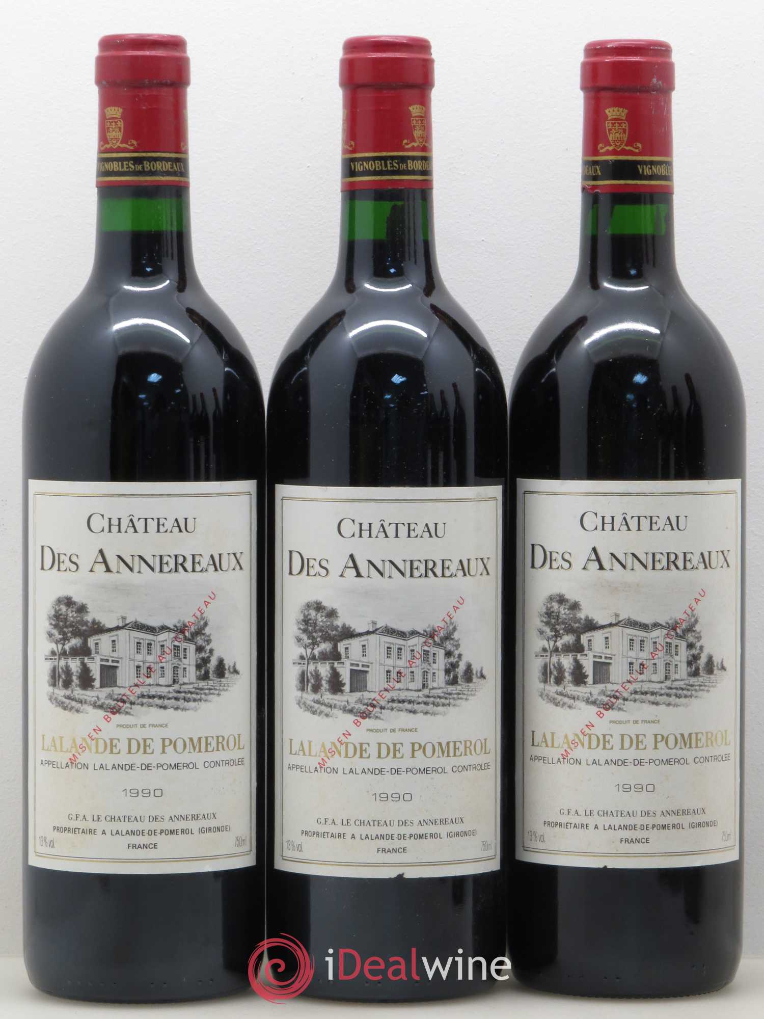 Château Annereaux (ohne Mindestpreis) 1990 - Posten von 6 Flaschen - 1