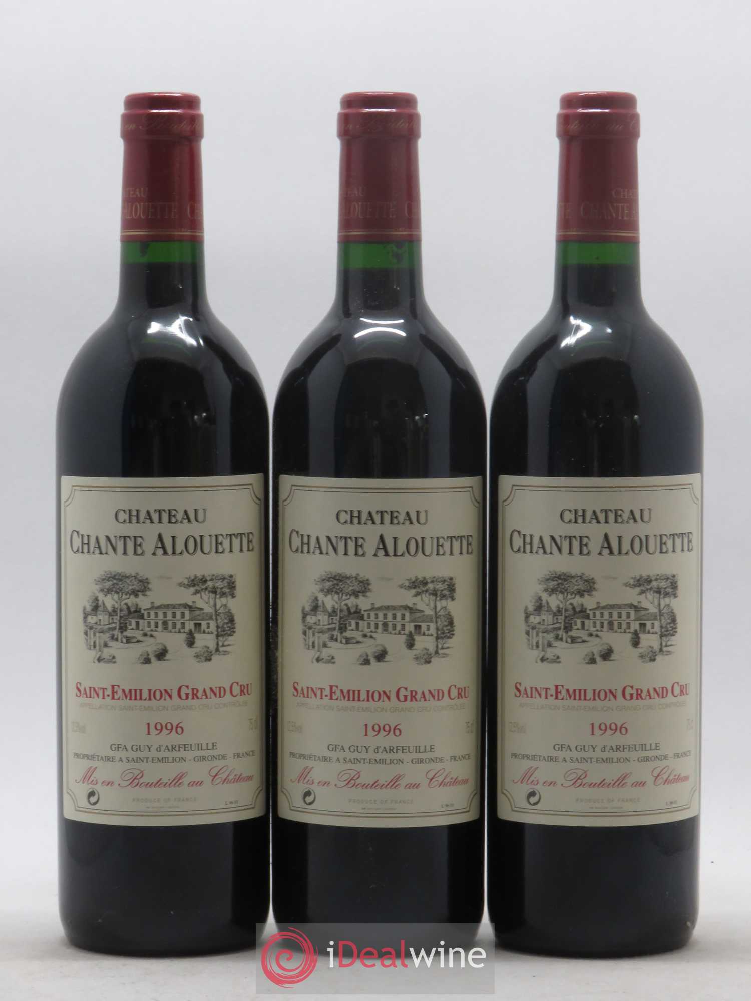Saint-Émilion Château Chante Alouette 1996 - Lot de 12 bouteilles - 1