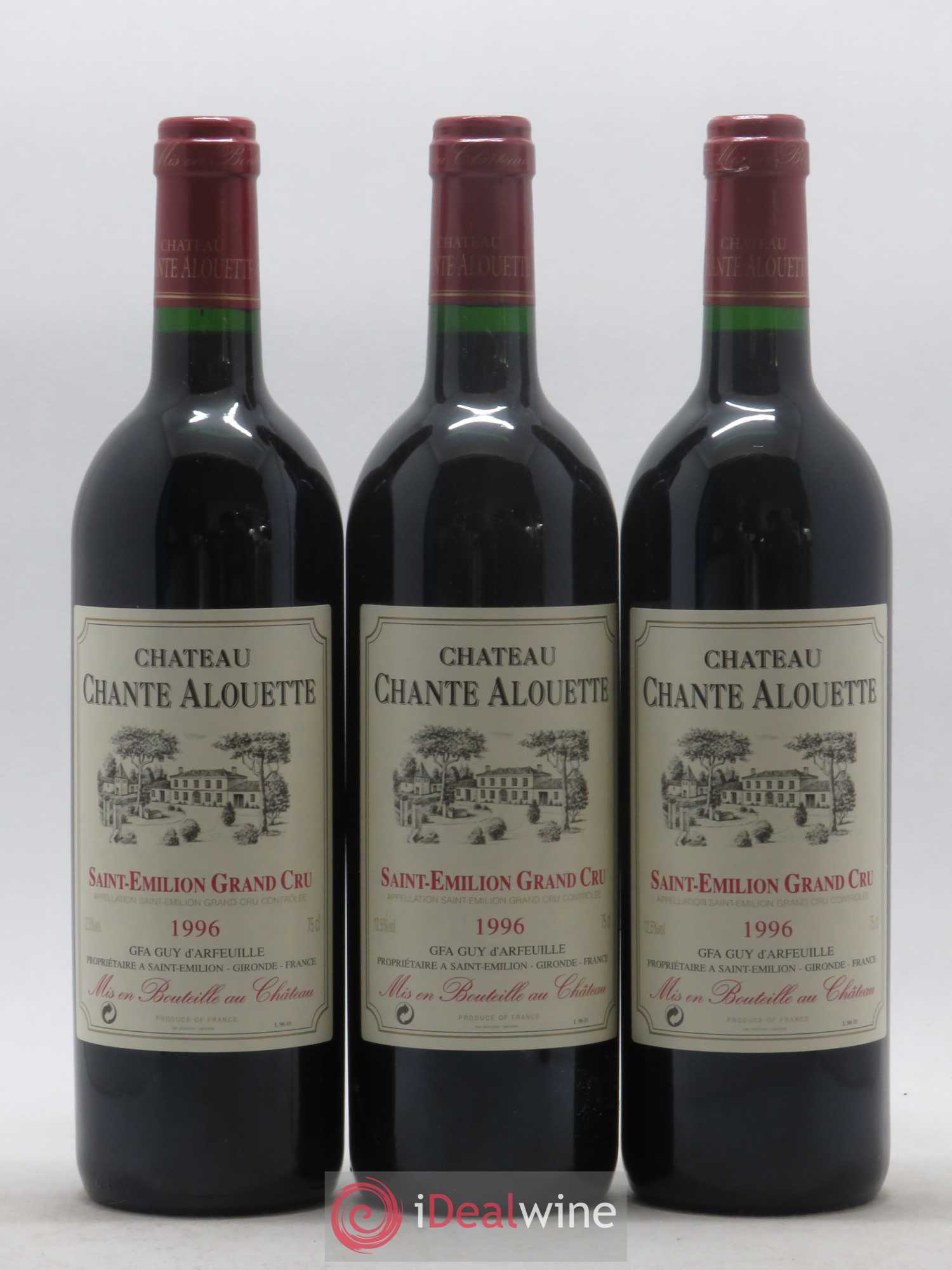 Saint-Émilion Château Chante Alouette 1996 - Lot de 12 bouteilles - 2