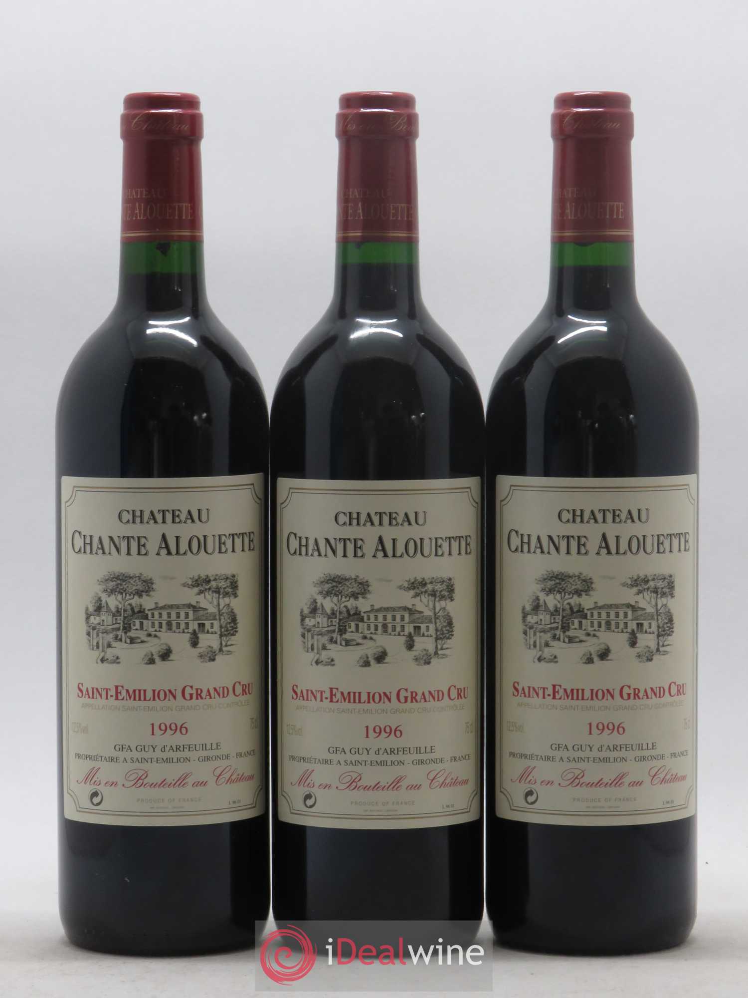 Saint-Émilion Château Chante Alouette 1996 - Lot de 12 bouteilles - 3