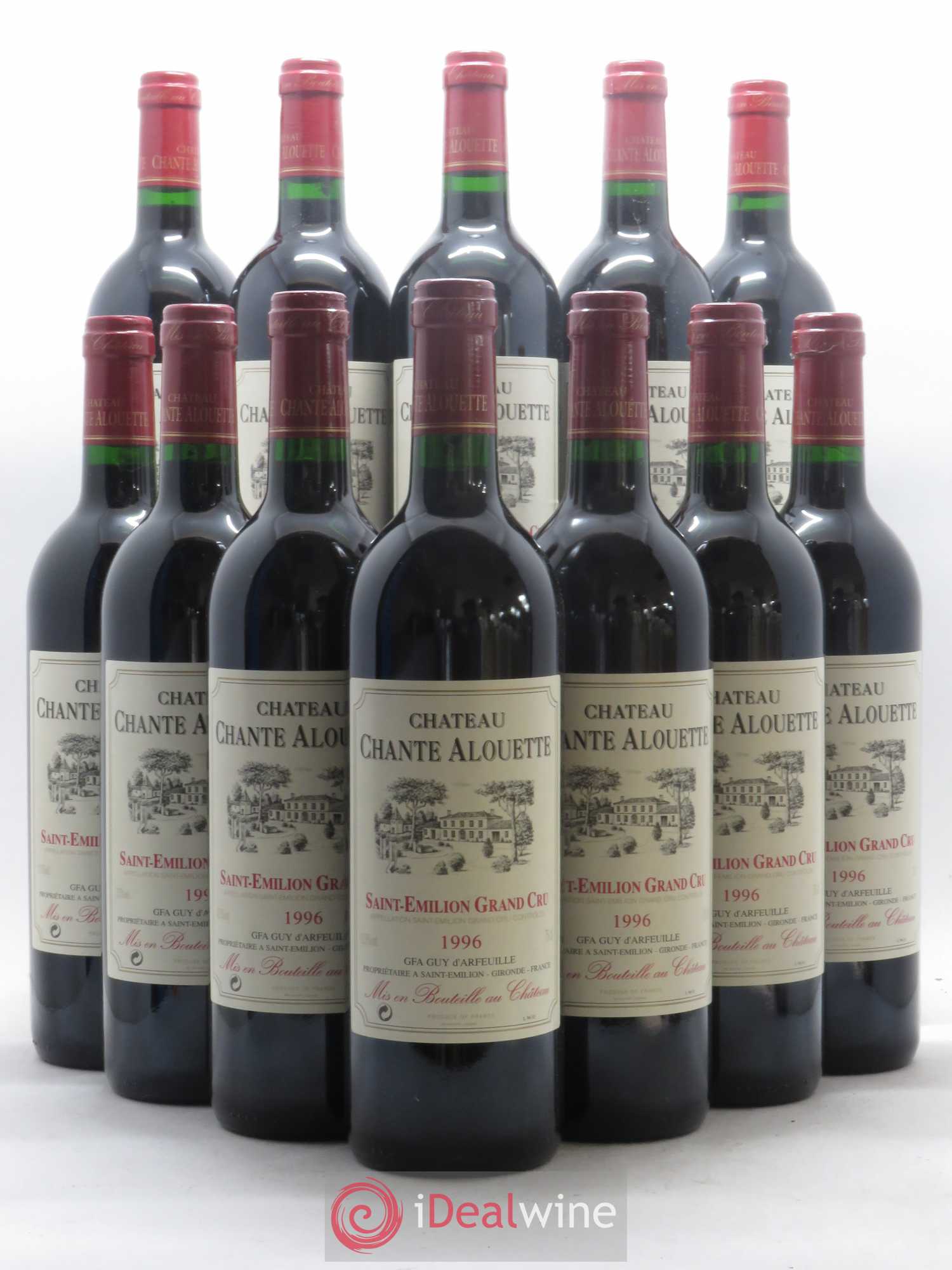 Saint-Émilion Château Chante Alouette 1996 - Lot de 12 bouteilles - 0