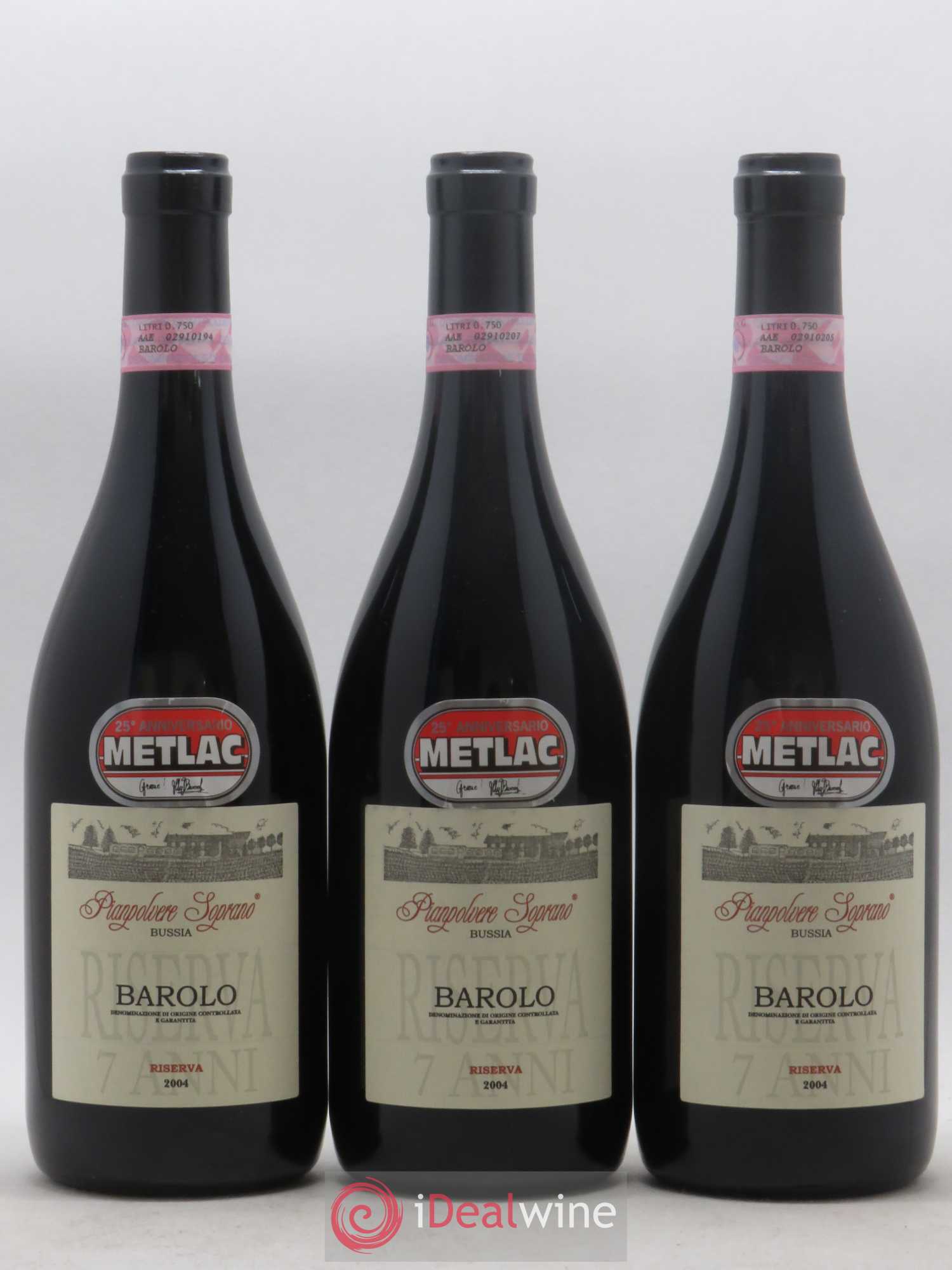 Barolo Pianpolvere Soprano riserva 2004 - Posten von 6 Flaschen - 1
