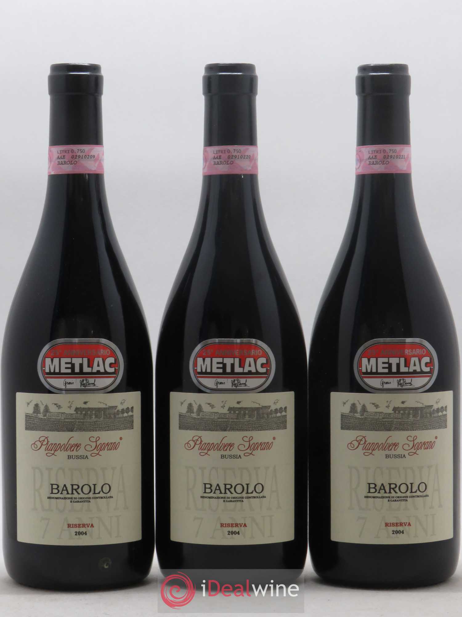 Barolo Pianpolvere Soprano riserva 2004 - Posten von 6 Flaschen - 2