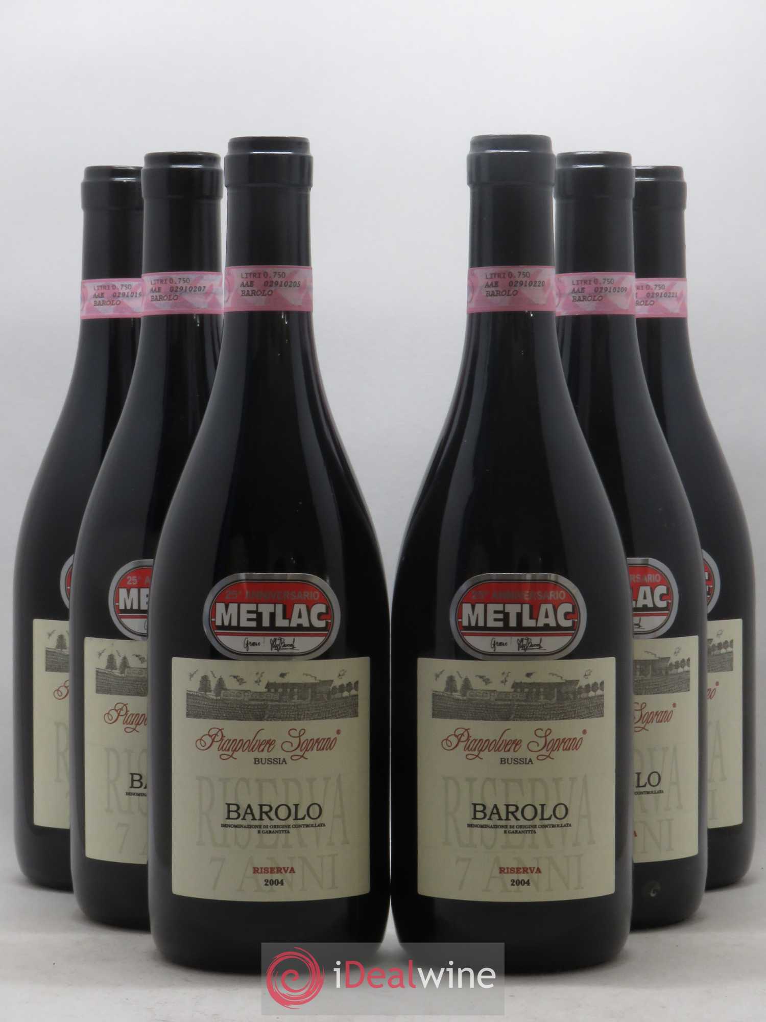 Barolo Pianpolvere Soprano riserva 2004 - Posten von 6 Flaschen - 0