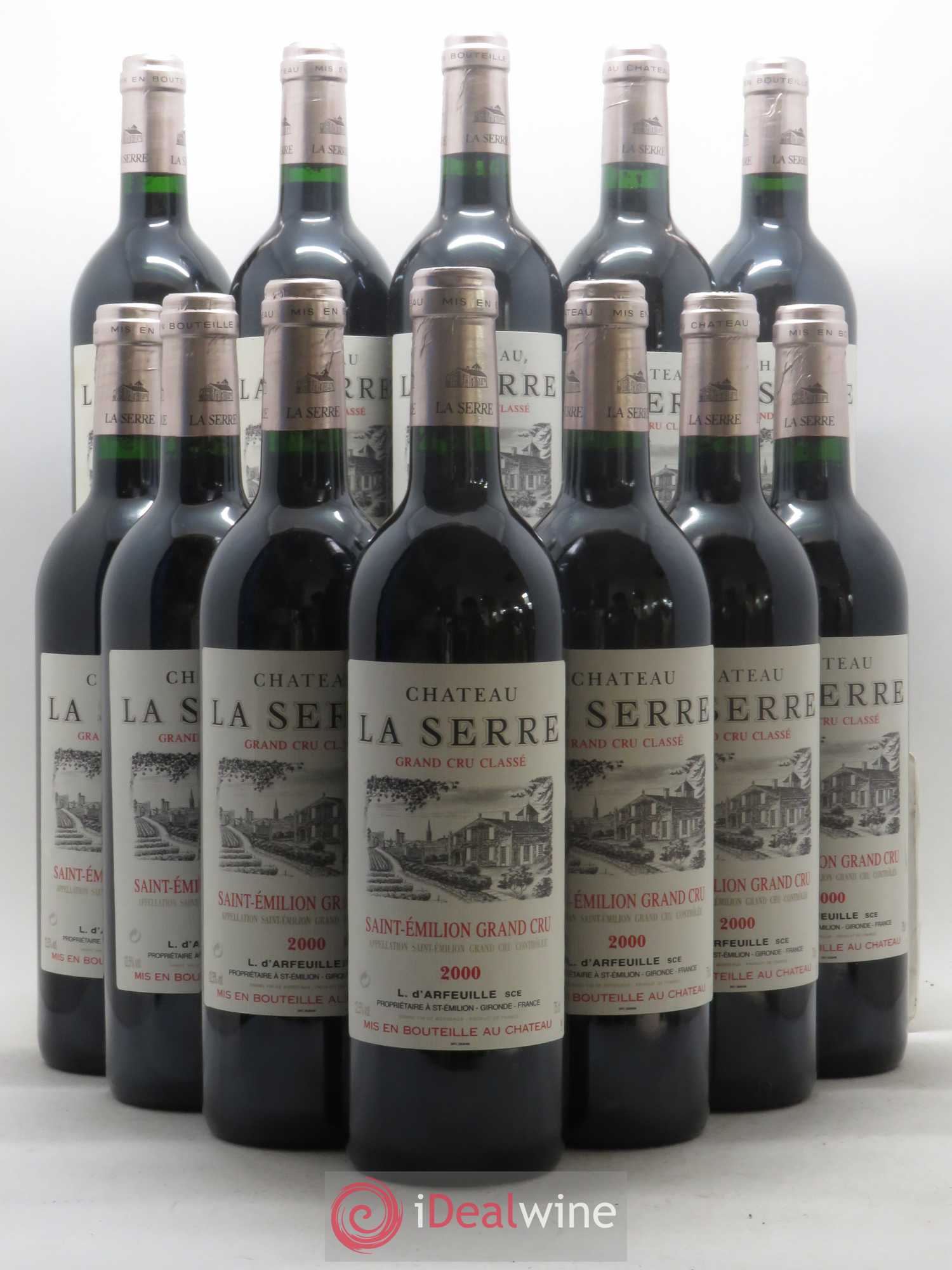 Château la Serre Grand Cru Classé 2000 - Lot de 12 bouteilles - 0