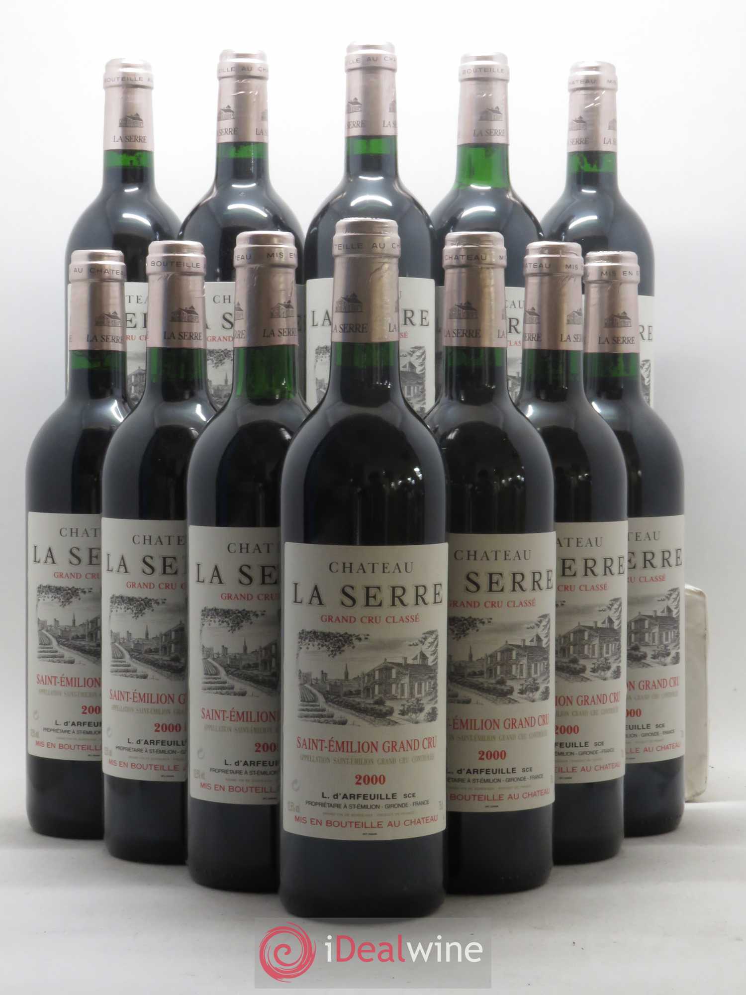 Château la Serre Grand Cru Classé 2000 - Lot de 12 bouteilles - 0