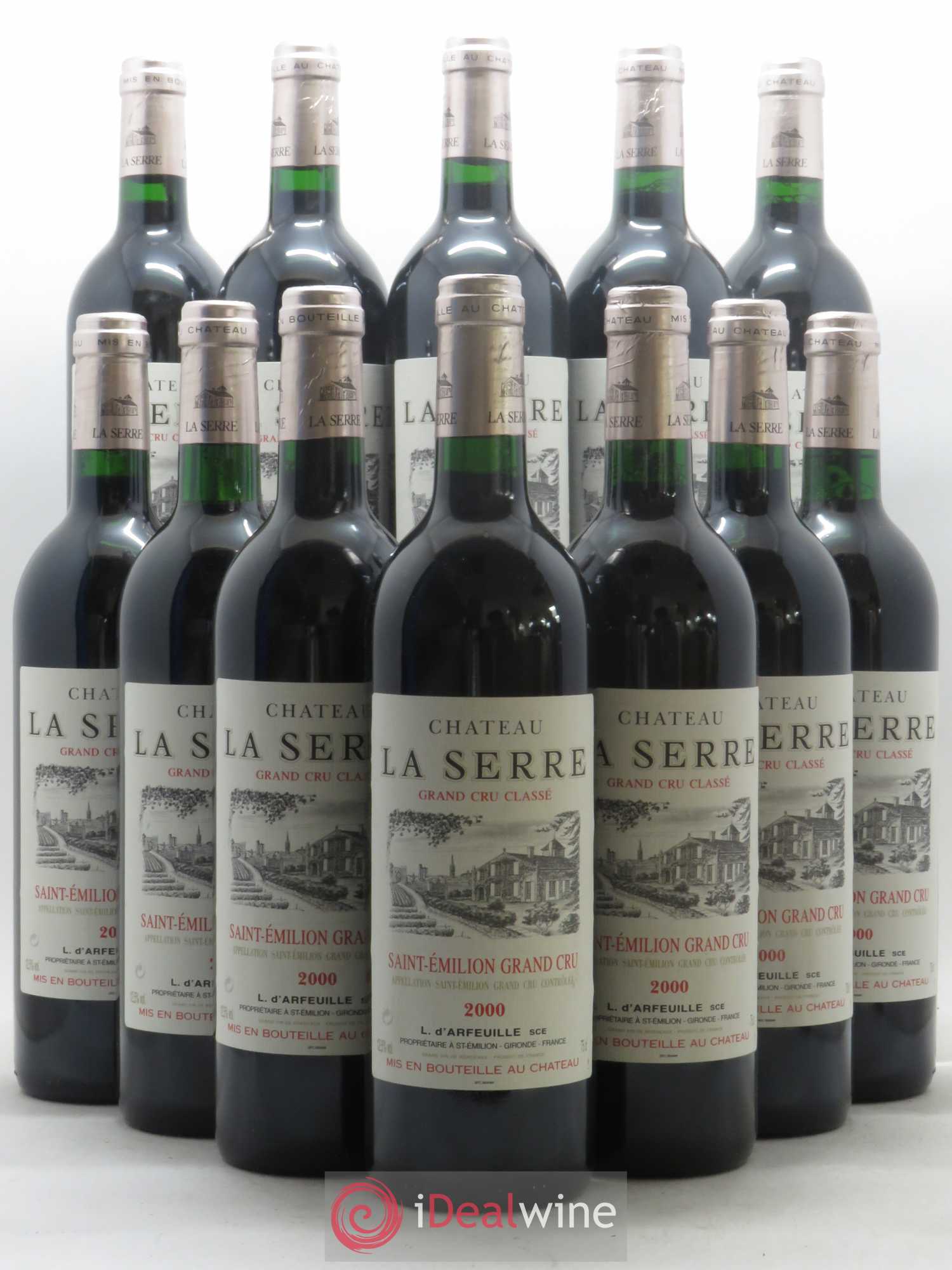 Château la Serre Grand Cru Classé 2000 - Lot de 12 bouteilles - 0