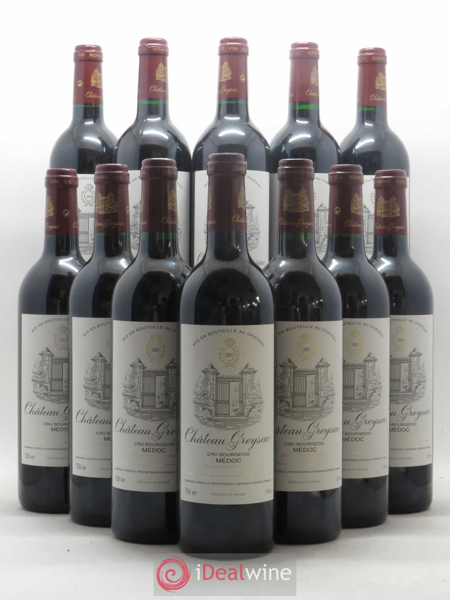 Château Greysac Cru Bourgeois 2001 - Lot de 12 bouteilles - 0