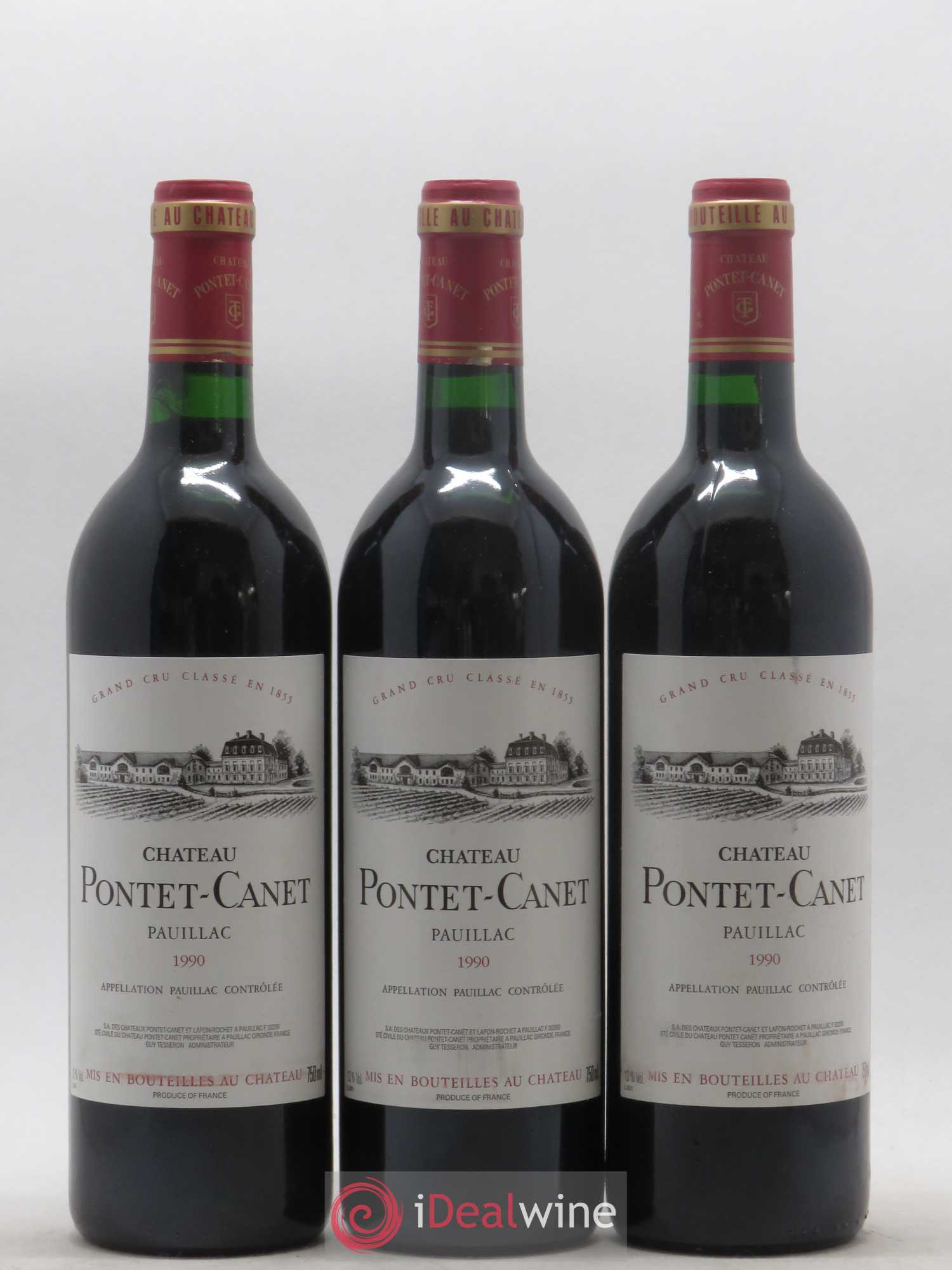 Château Pontet Canet 5ème Grand Cru Classé 1990 - Lot de 12 bouteilles - 1