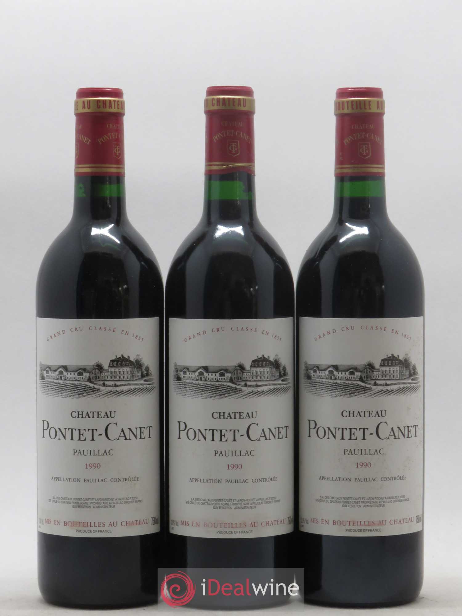 Château Pontet Canet 5ème Grand Cru Classé 1990 - Lot de 12 bouteilles - 3
