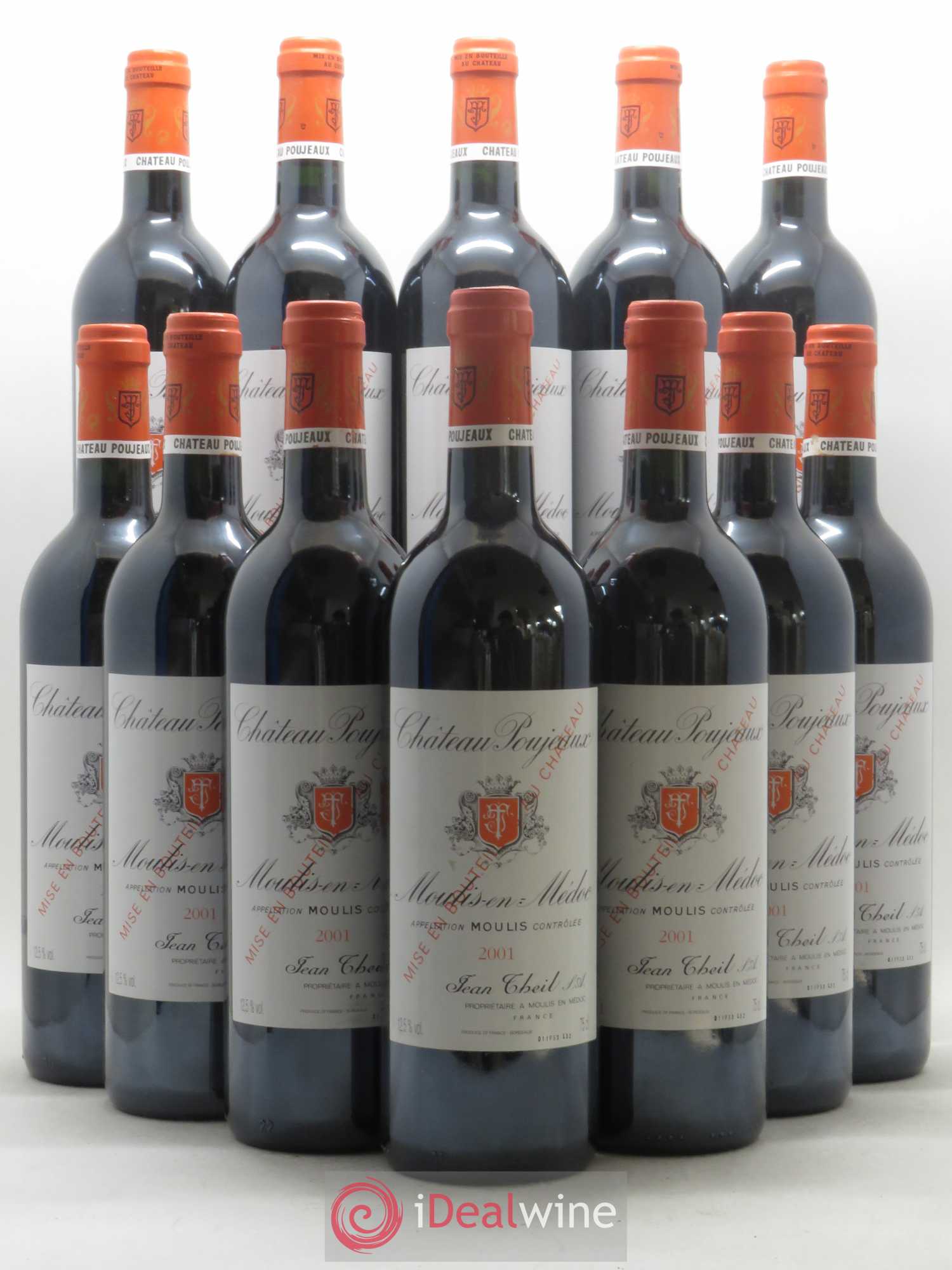 Château Poujeaux 2001 - Lot de 12 bouteilles - 0