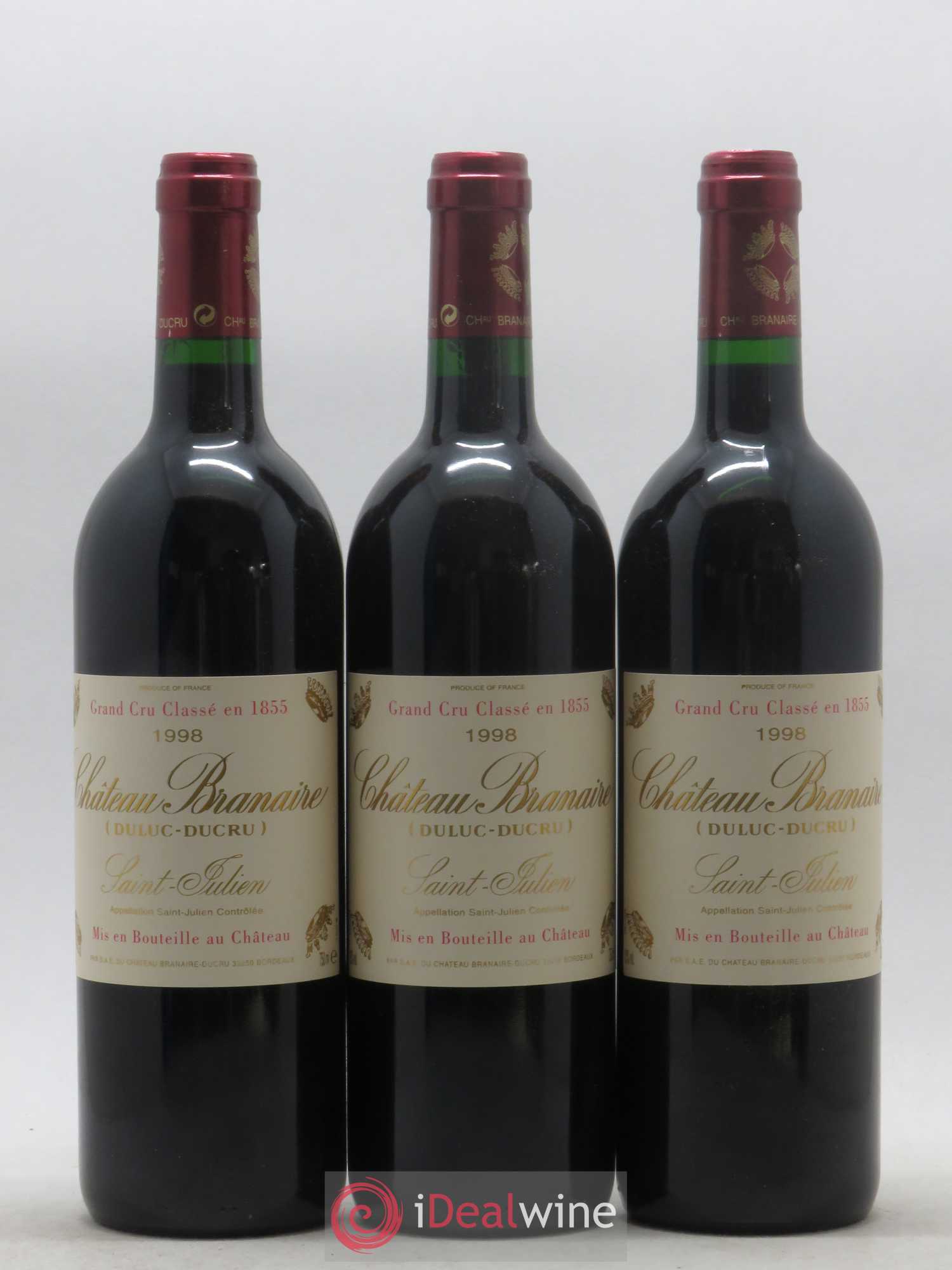 Château Branaire Ducru 4ème Grand Cru Classé 1998 - Lot de 12 bouteilles - 1