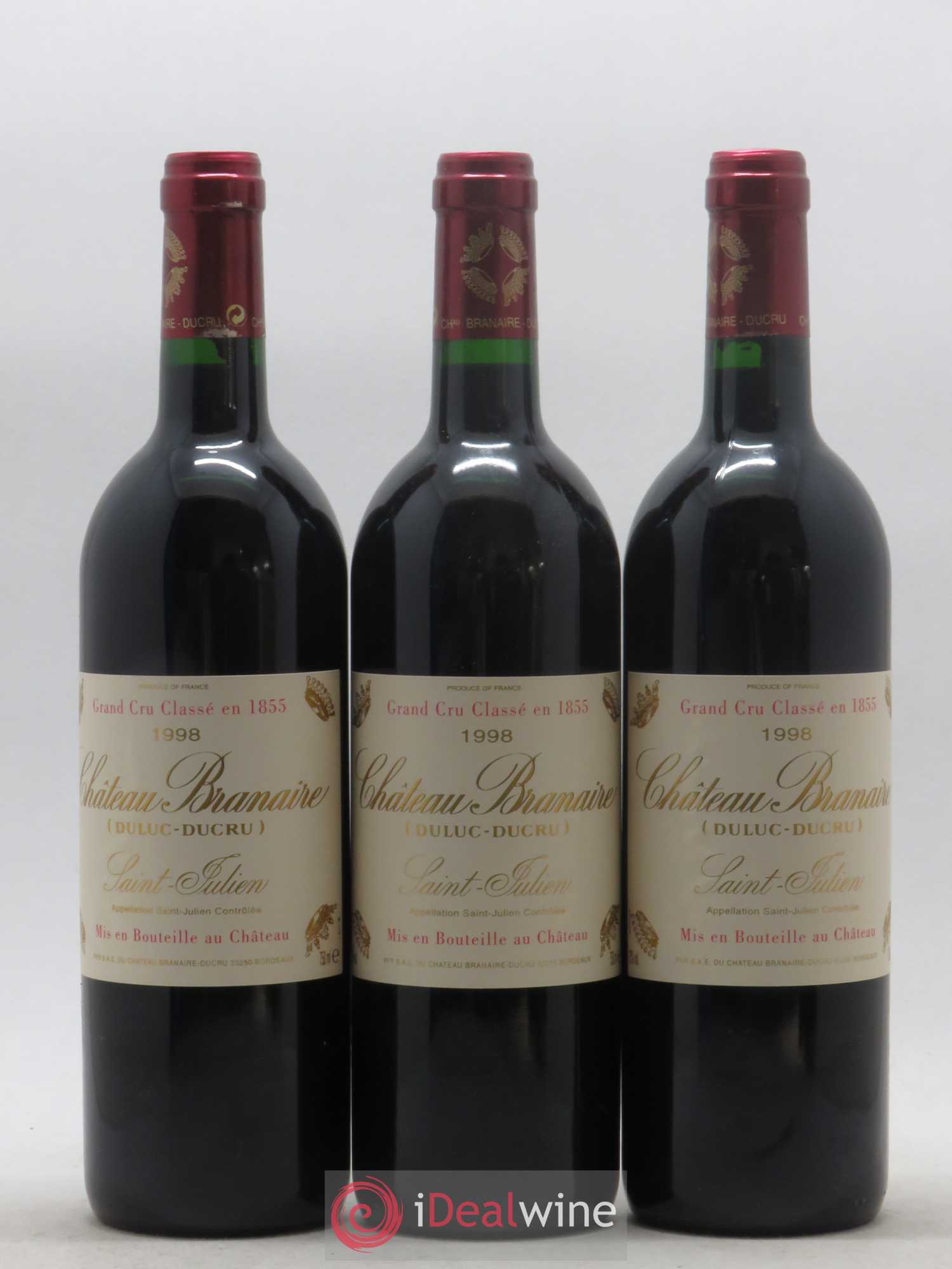Château Branaire Ducru 4ème Grand Cru Classé 1998 - Lot de 12 bouteilles - 3