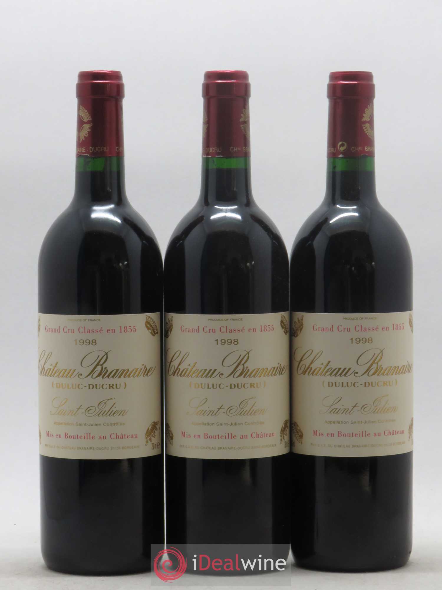 Château Branaire Ducru 4ème Grand Cru Classé 1998 - Lot de 12 bouteilles - 4