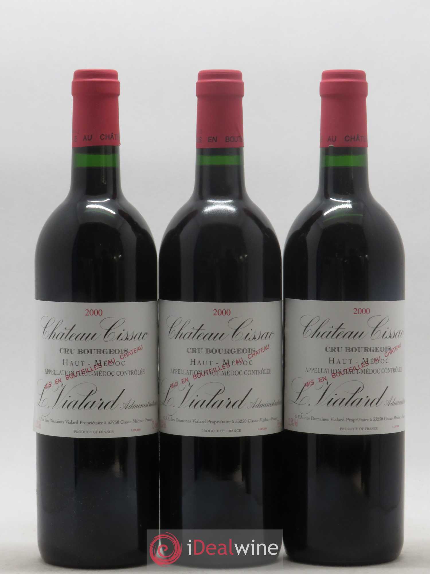 Château Cissac Cru Bourgeois 2000 - Lot de 12 bouteilles - 2