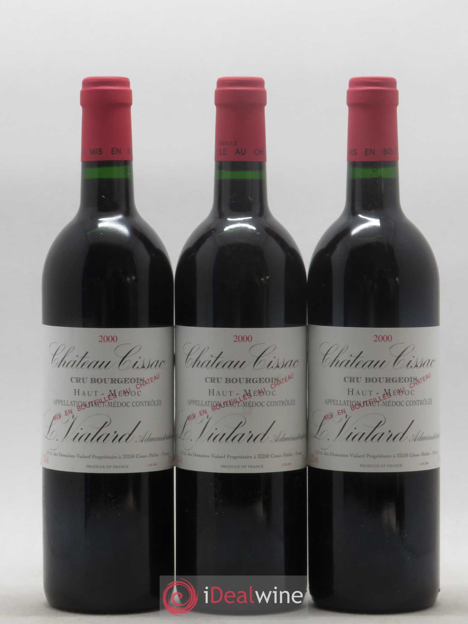 Château Cissac Cru Bourgeois 2000 - Lot de 12 bouteilles - 3