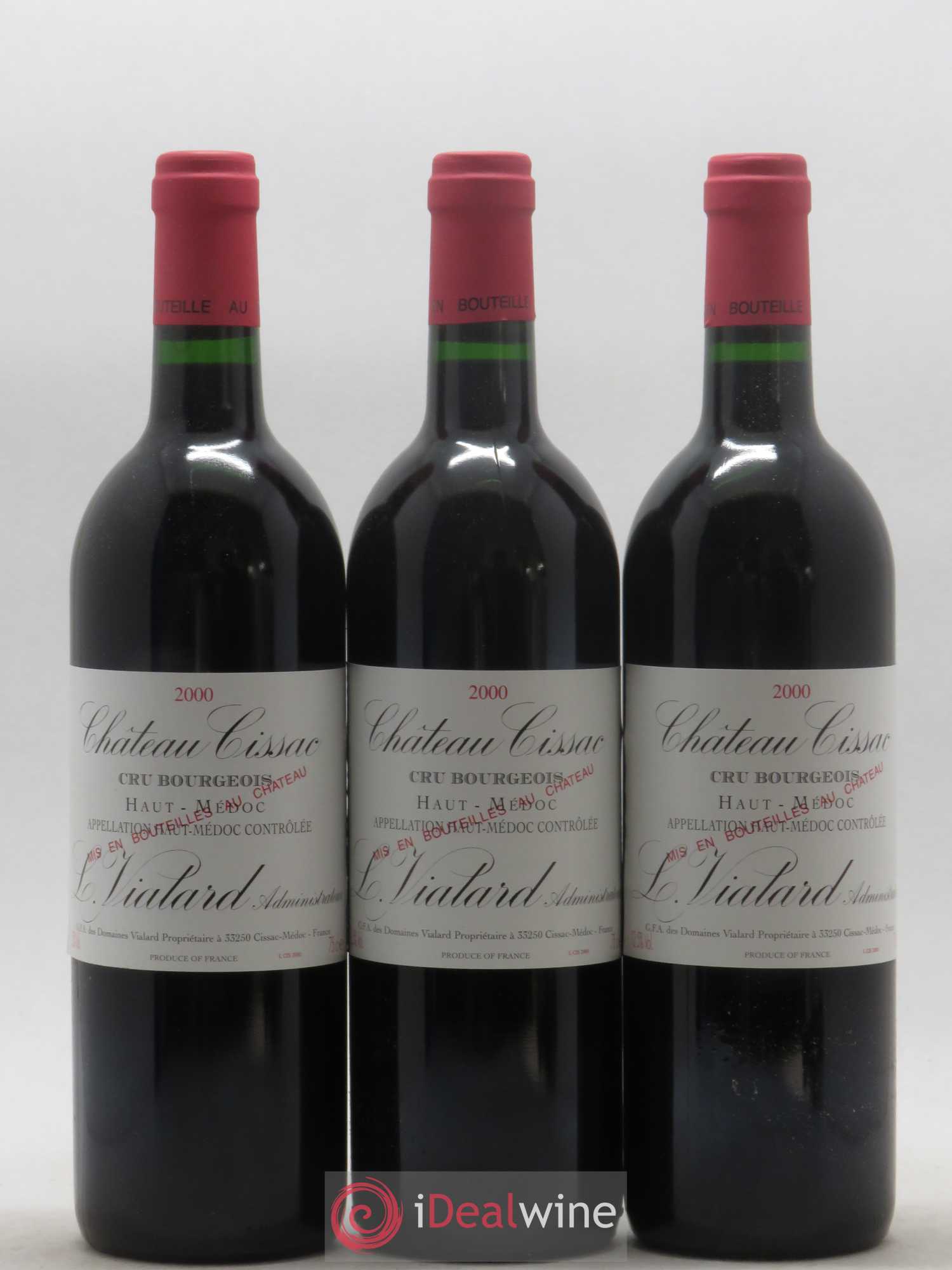Château Cissac Cru Bourgeois 2000 - Lot de 12 bouteilles - 4