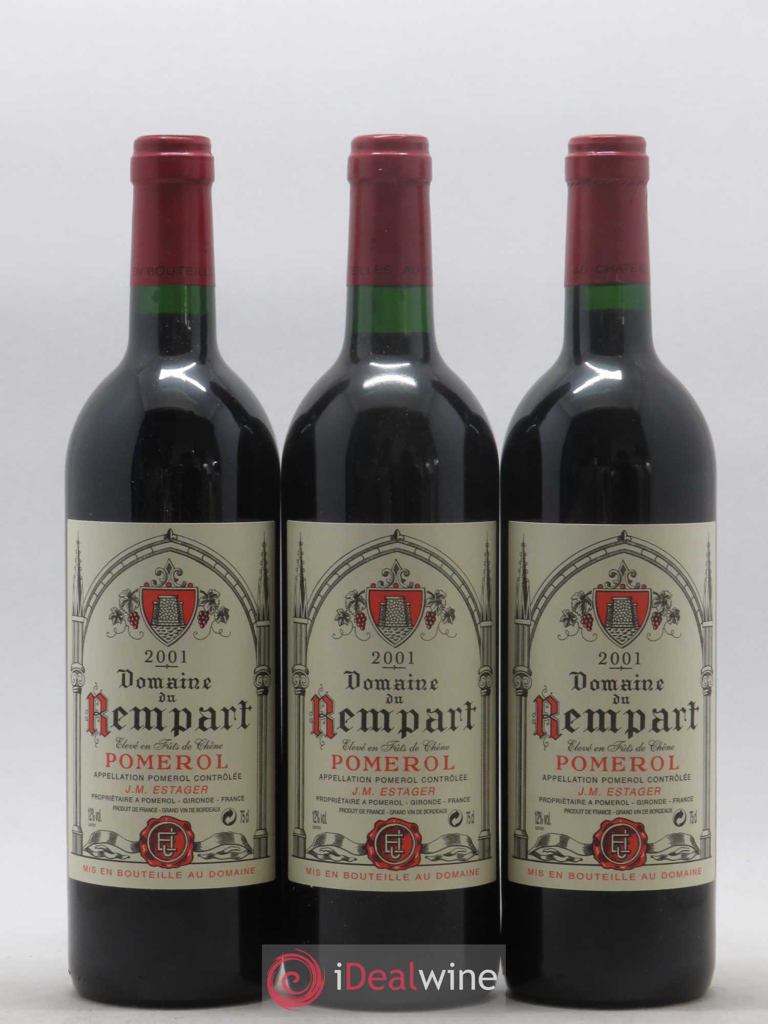 Pomerol Domaine du Rempart (sans prix de réserve) 2001 - Posten von 12 Flaschen - 1