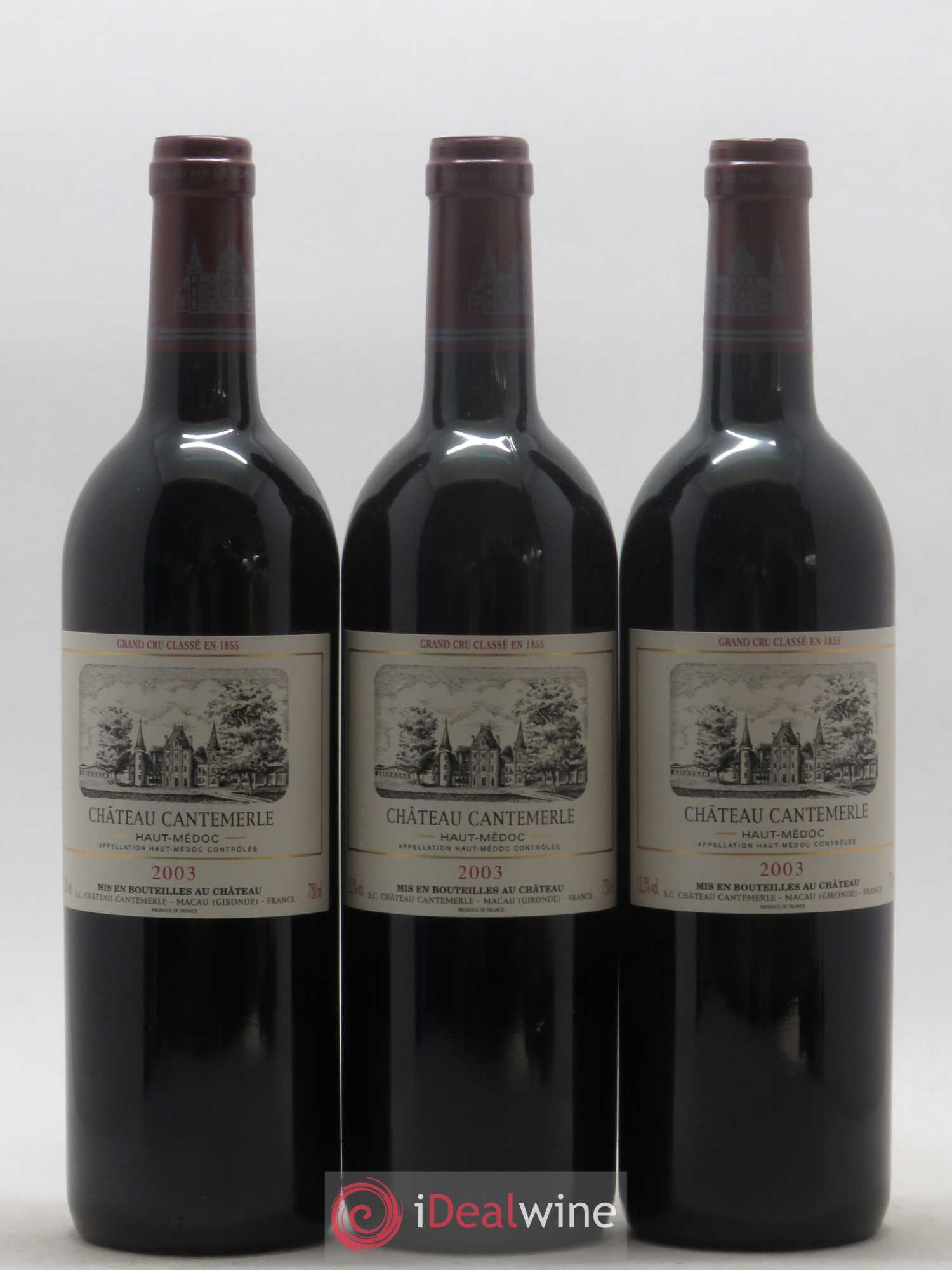Château Cantemerle 5ème Grand Cru Classé 2003 - Lot de 12 bouteilles - 1