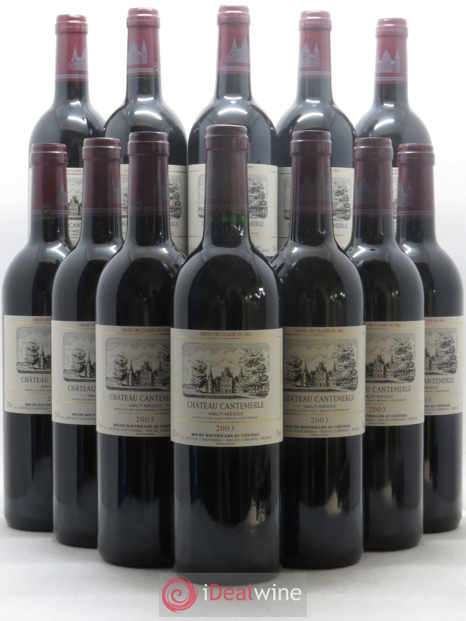 Château Cantemerle 5ème Grand Cru Classé 2003 - Lot de 12 bouteilles - 0