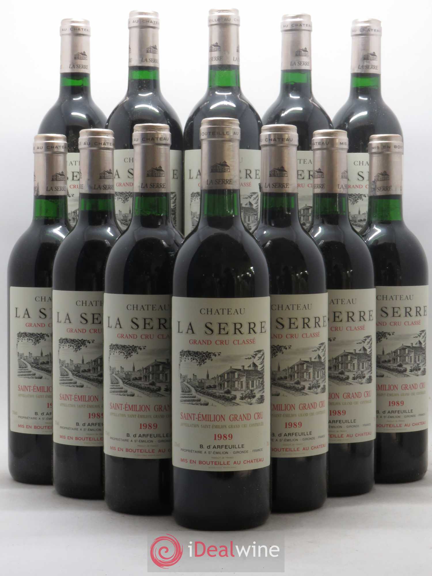 Château la Serre Grand Cru Classé 1989 - Lot de 12 bouteilles - 0