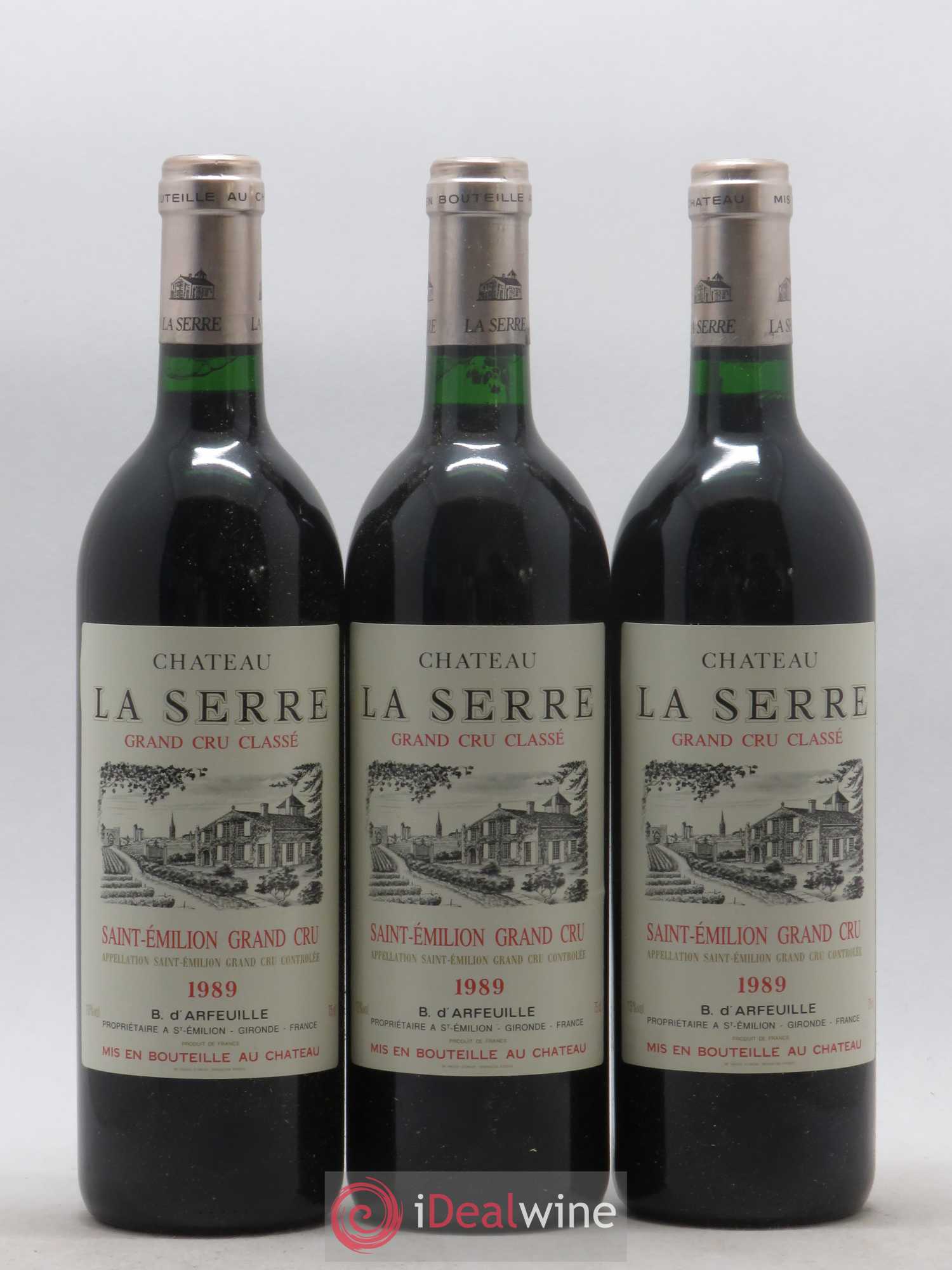 Château la Serre Grand Cru Classé 1989 - Lot de 12 bouteilles - 1
