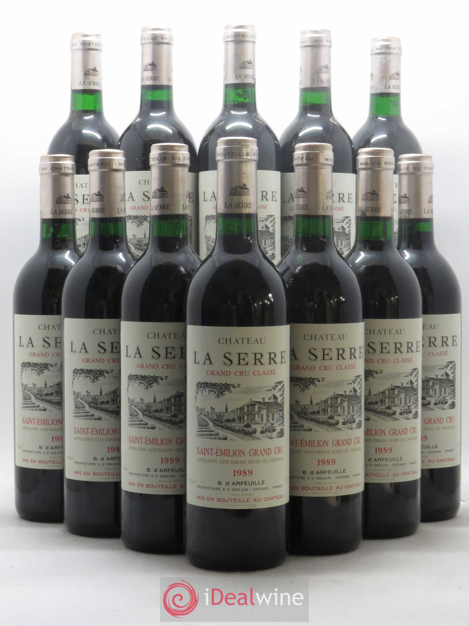 Château la Serre Grand Cru Classé 1989 - Lot de 12 bouteilles - 0