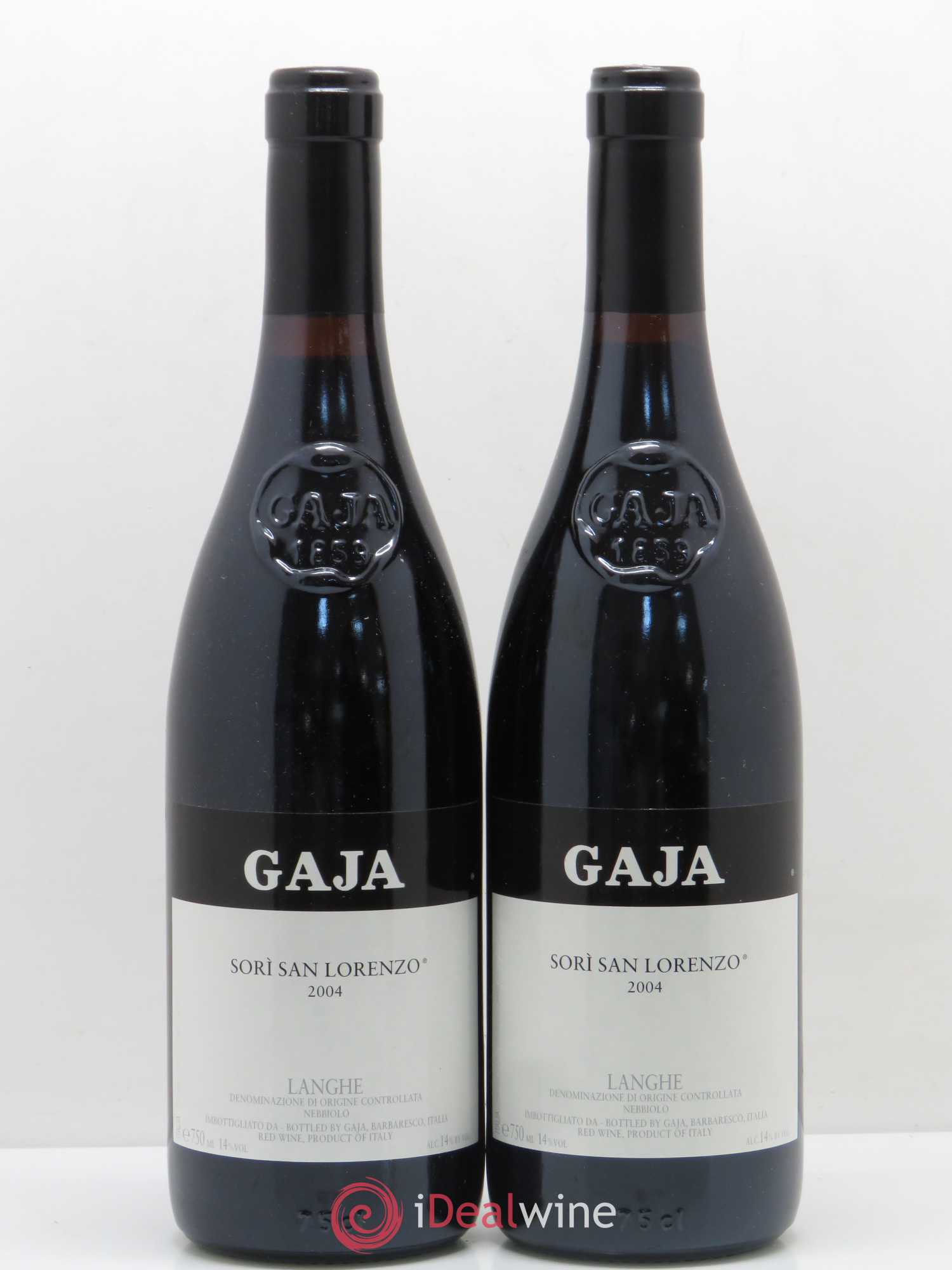 Langhe DOC Sori San Lorenzo Angelo Gaja 2004 - Lot de 2 bouteilles - 0