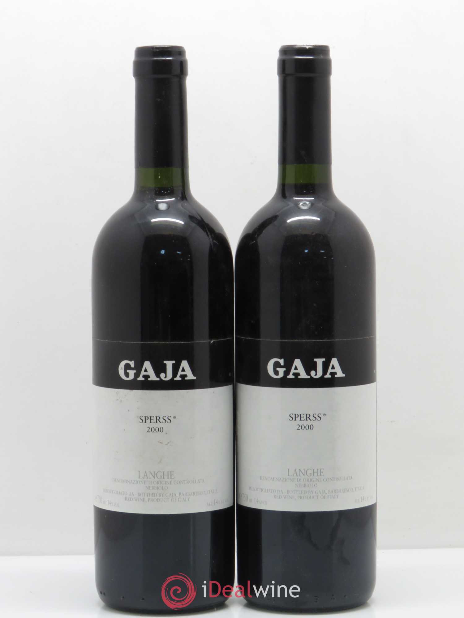 Langhe Sperss Angelo Gaja 2000 - Lot de 2 bouteilles - 0