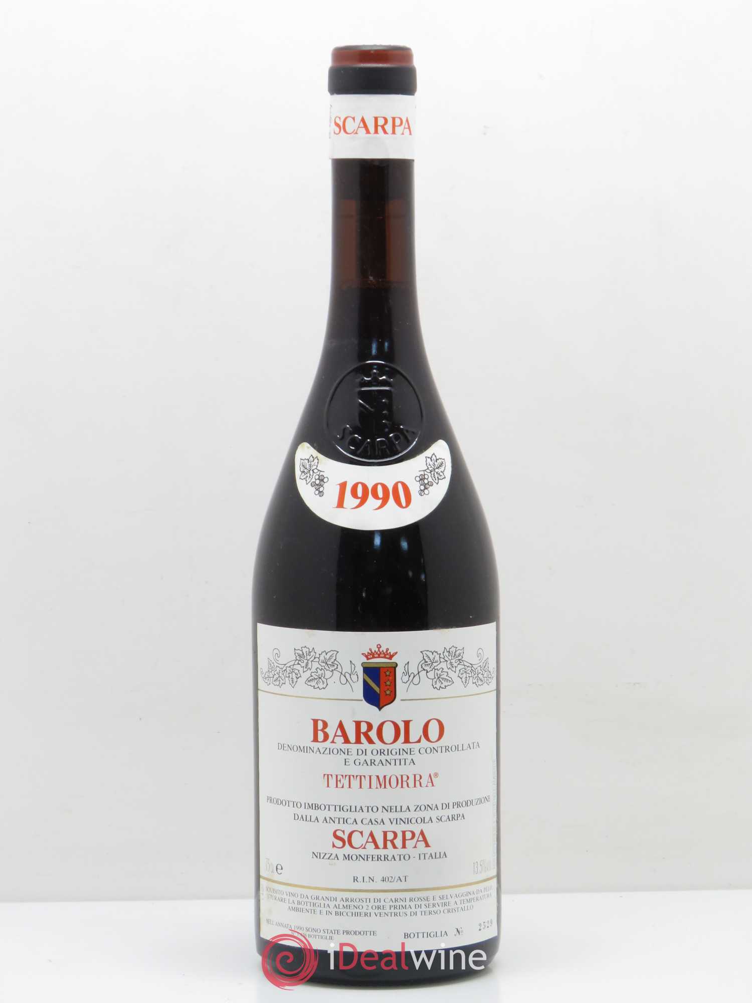 Barolo Tettimorra Scarpa 1990 - Posten von 1 Flasche - 0