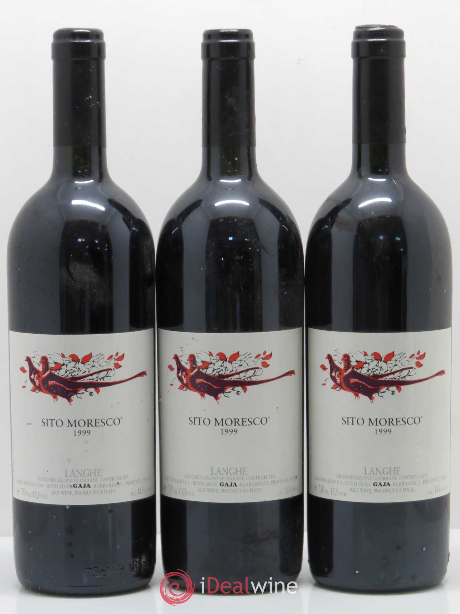 Langhe DOC Sito Moresco Angelo Gaja 1999 - Lot de 3 bouteilles - 0
