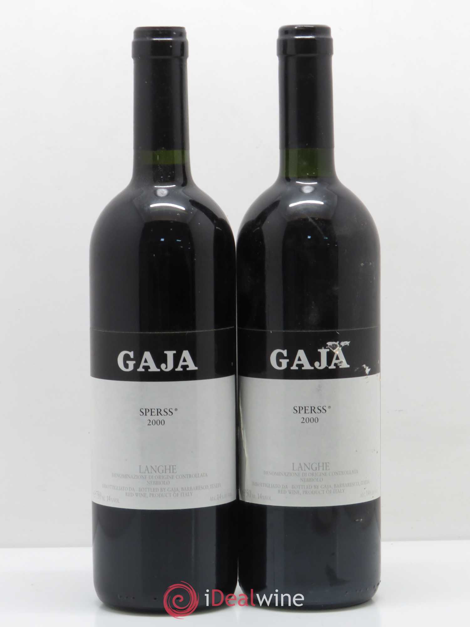 Langhe Sperss Angelo Gaja 2000 - Lot de 2 bouteilles - 0