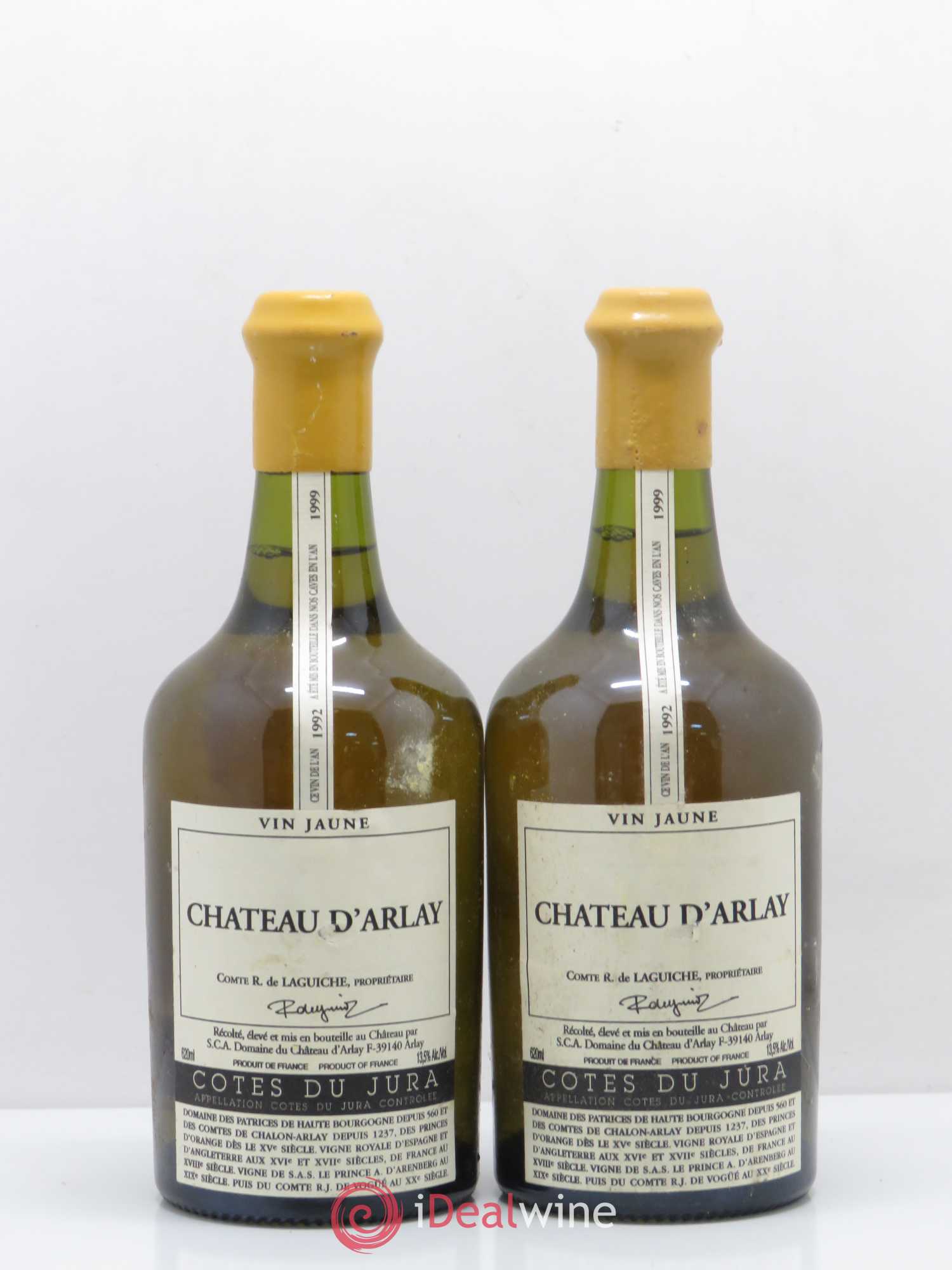 Côtes du Jura Vin jaune Château d'Arlay 1992 - Lot de 2 bouteilles - 0